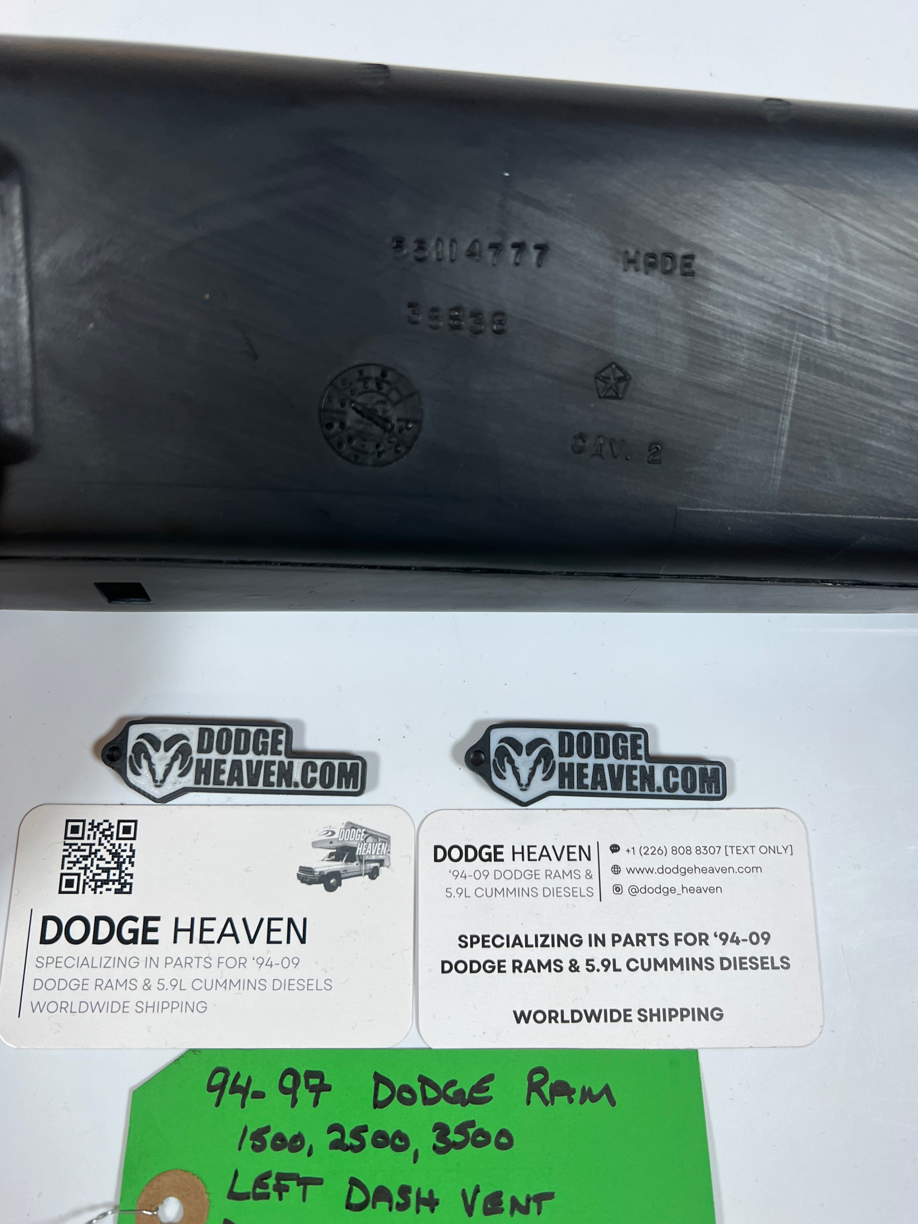 1994-1997 Dodge Ram Left Side Dash Vent Duct Work 1500 2500 3500