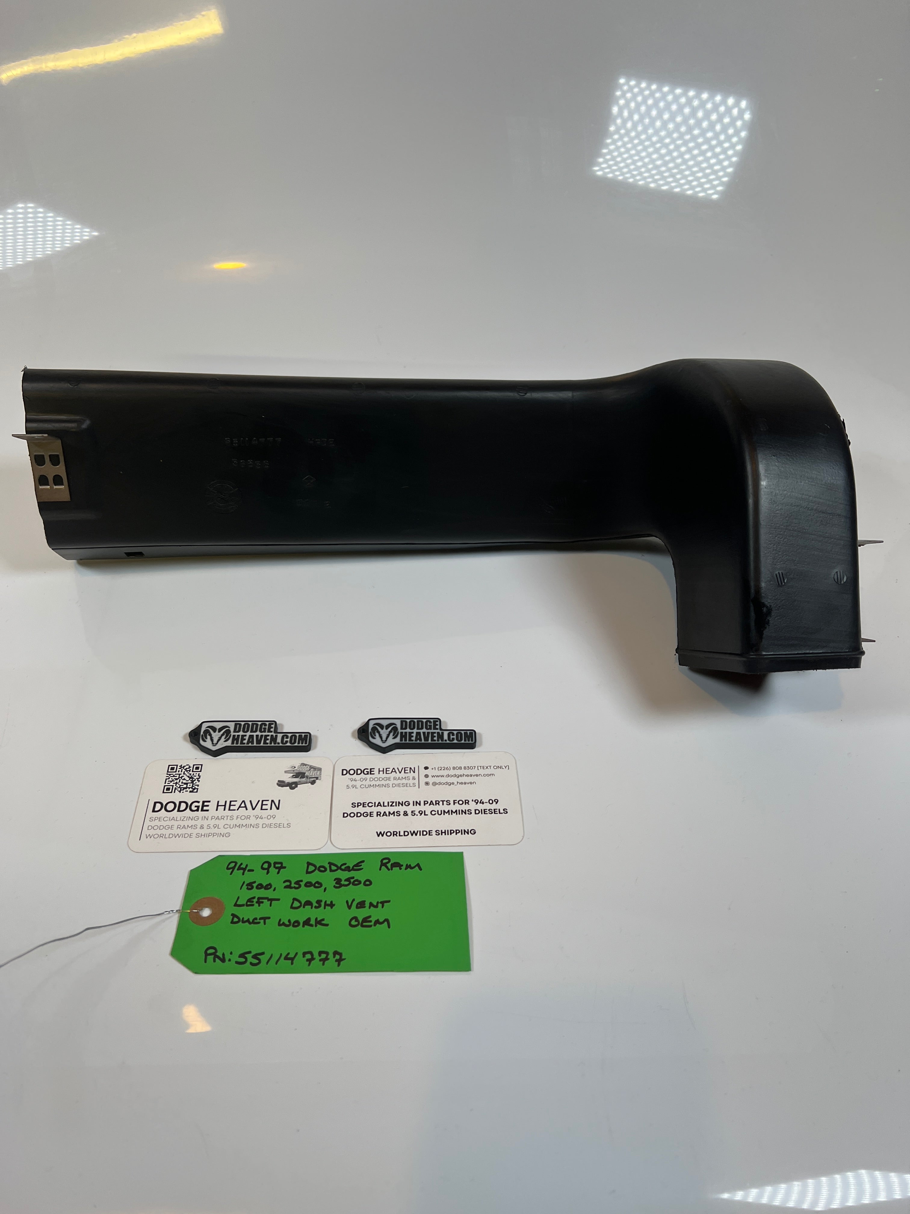 1994-1997 Dodge Ram Left Side Dash Vent Duct Work 1500 2500 3500