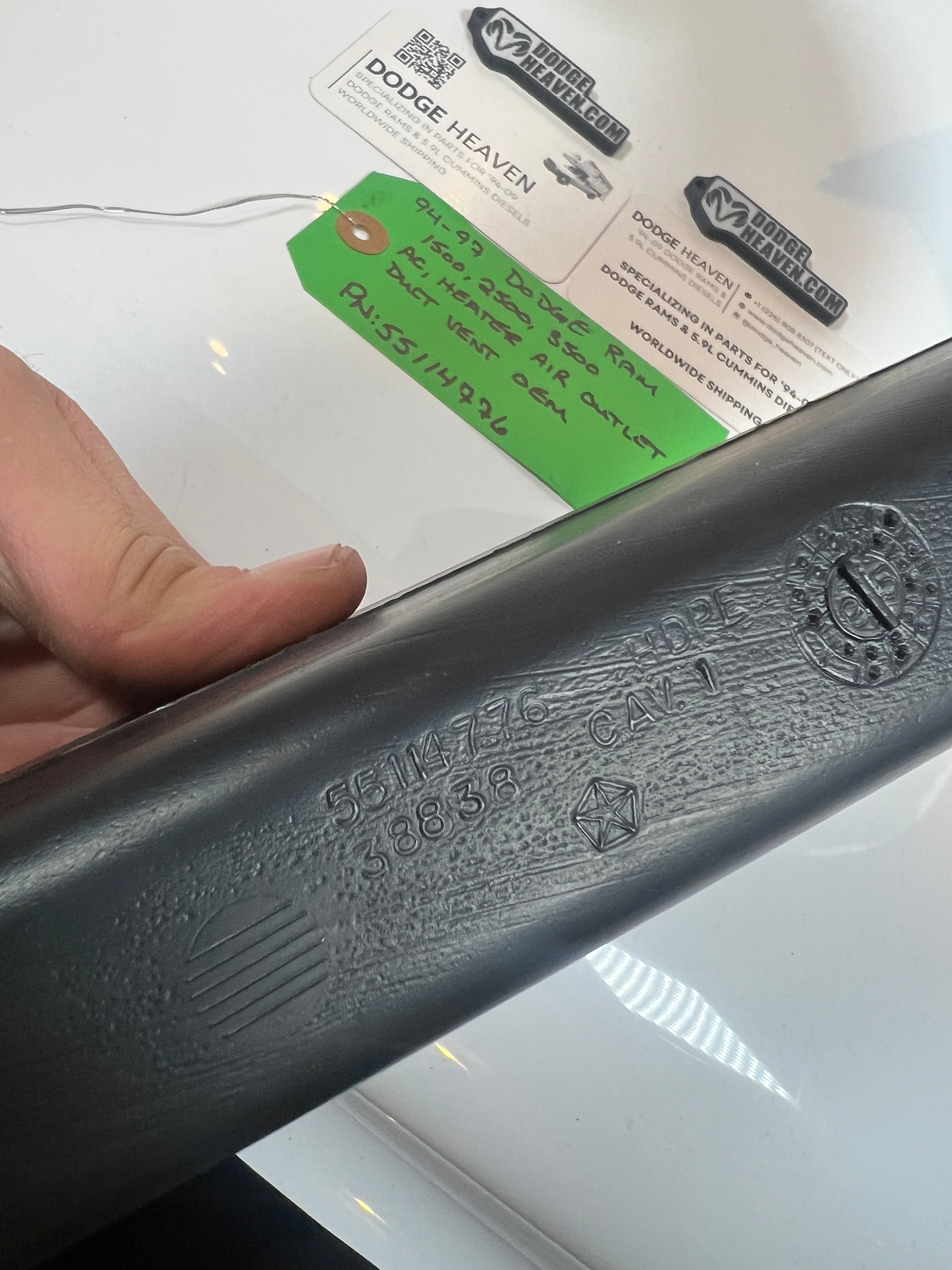 1994-1997 Dodge Ram Air Outlet Dash Vent Duct Work