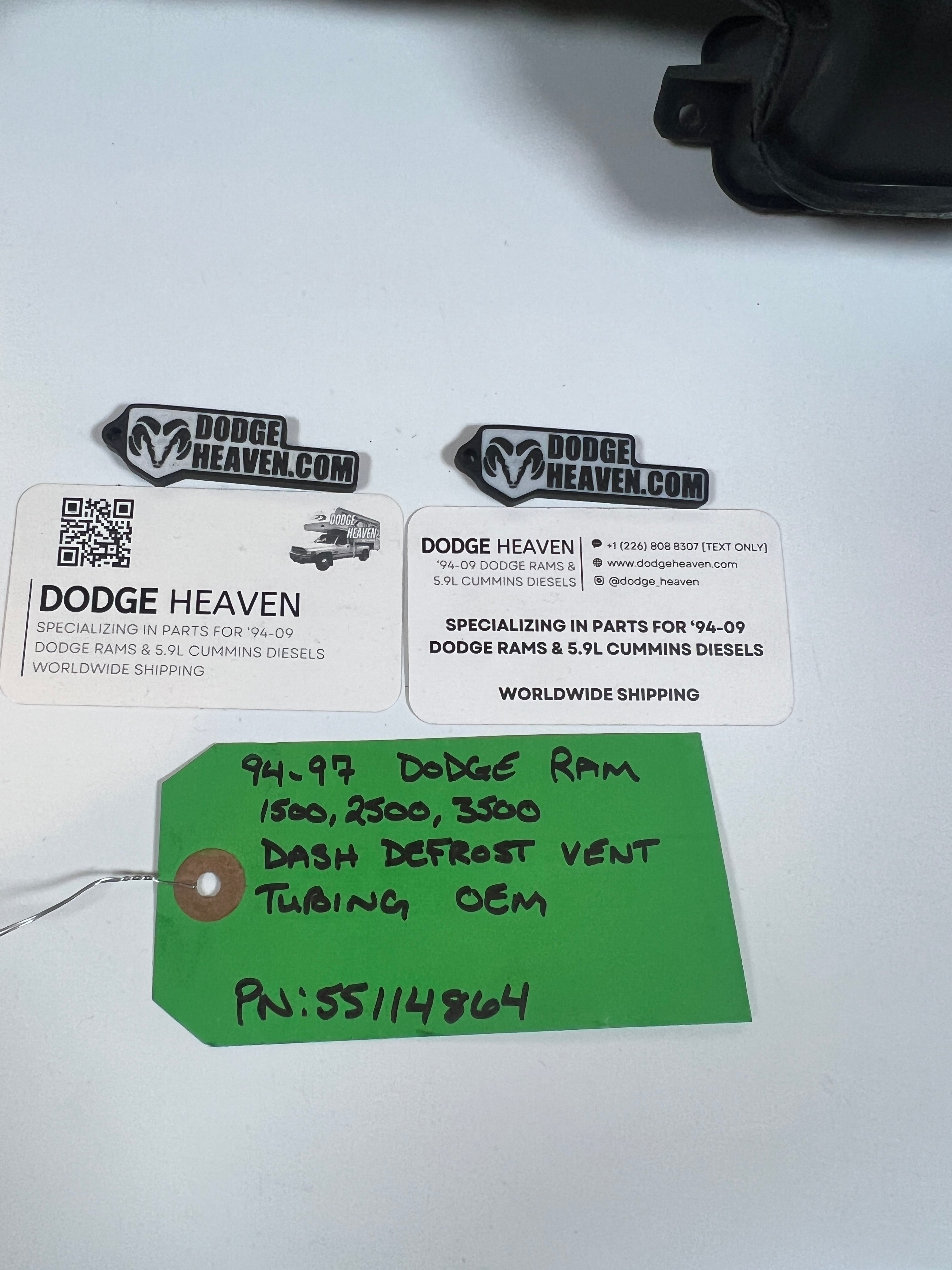 1994-1997 Dodge Ram Defrost Dash Vent Duct Work 1500 2500 3500