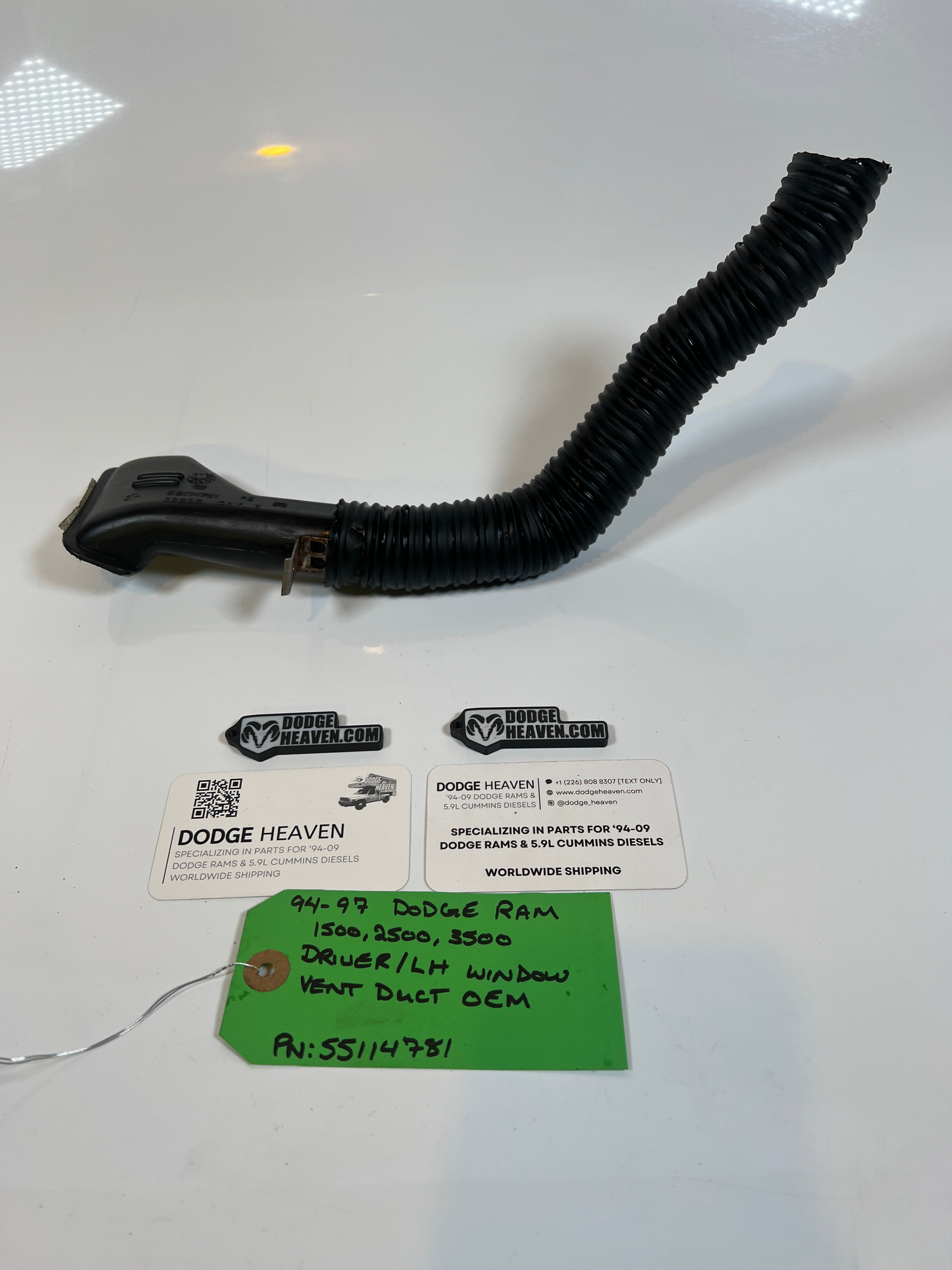 1994-1997 Dodge Ram Driver / LH Window Vent Duct 1500 2500 3500