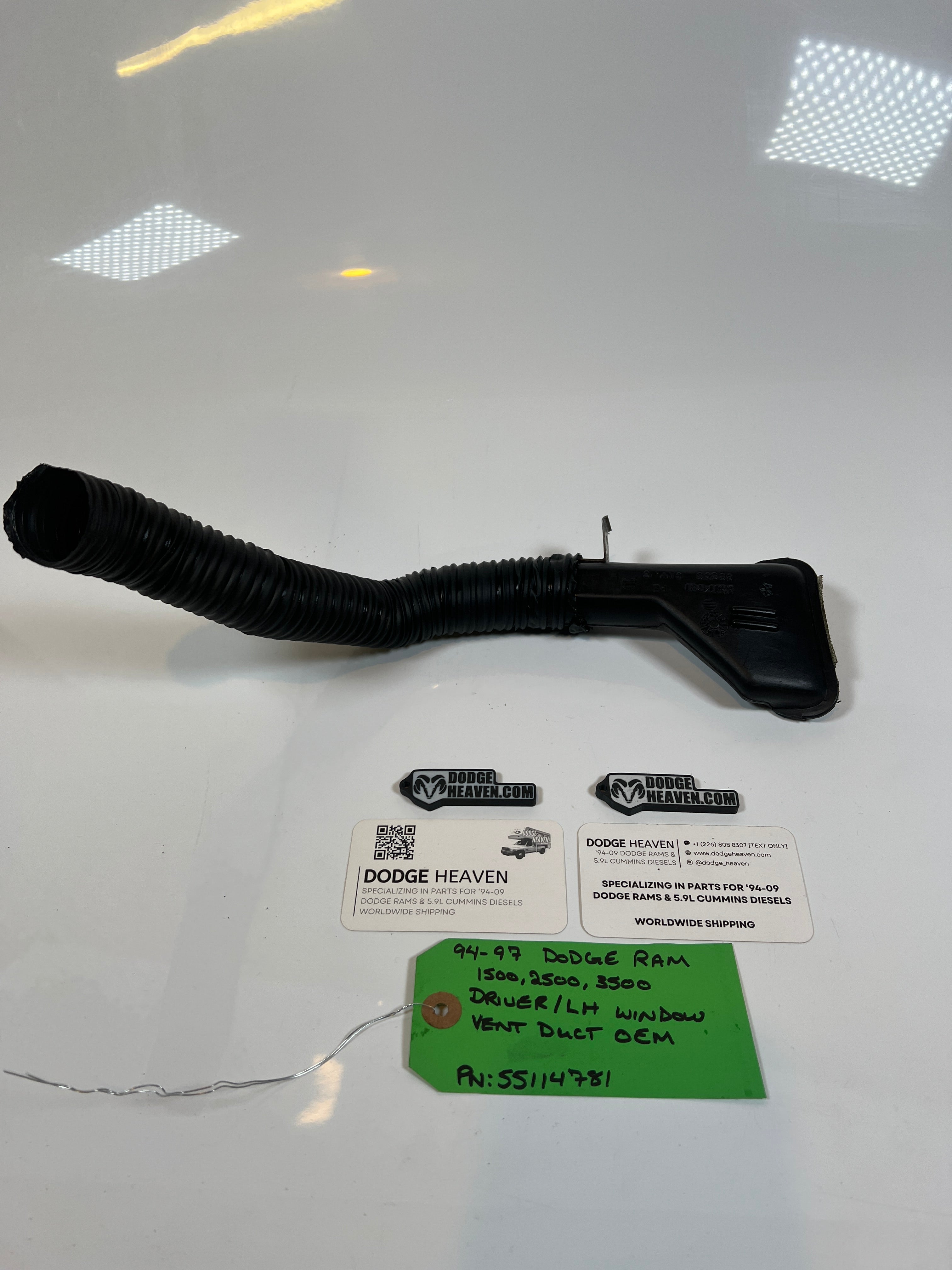 1994-1997 Dodge Ram Driver / LH Window Vent Duct 1500 2500 3500