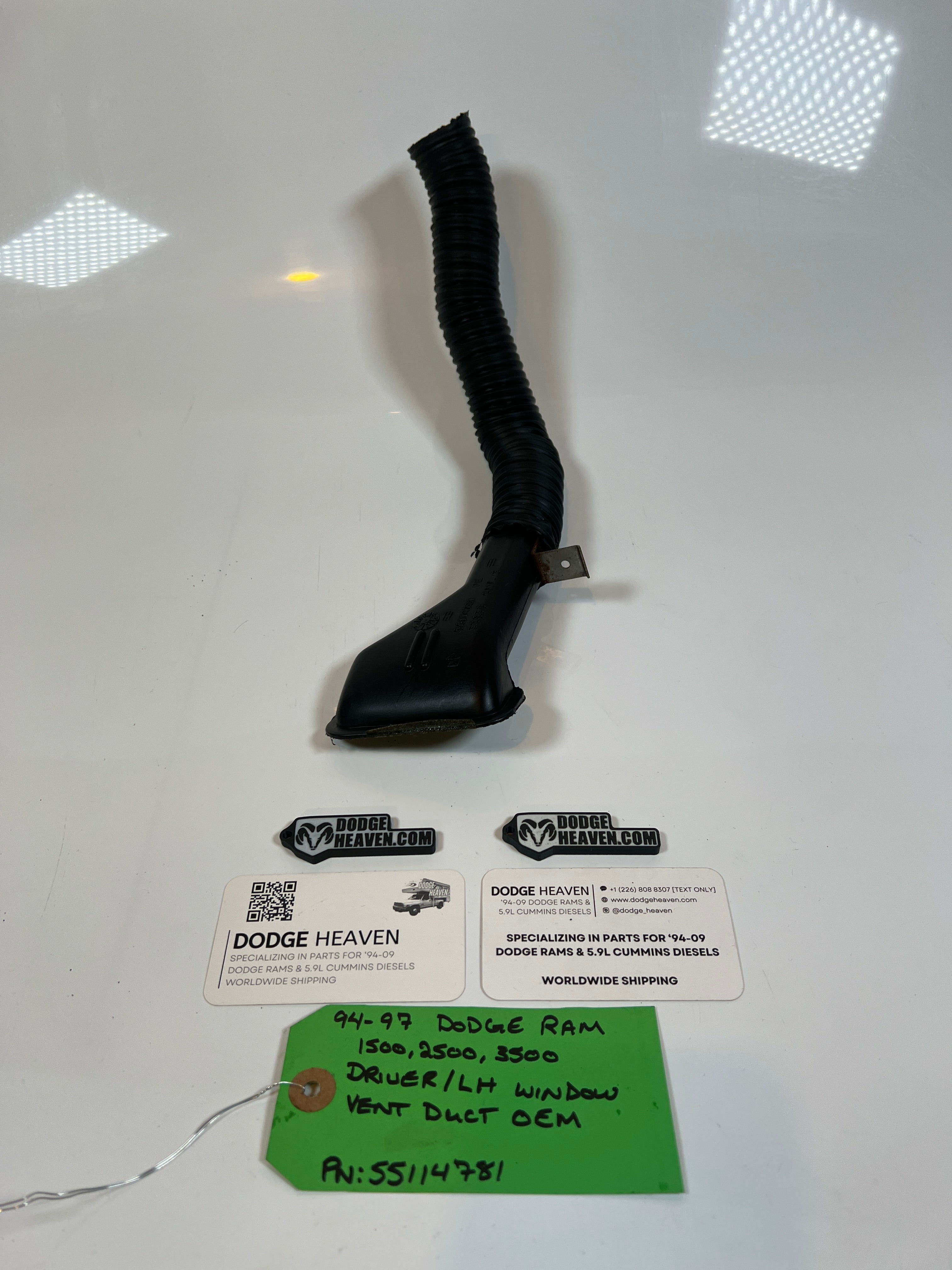 1994-1997 Dodge Ram Driver / LH Window Vent Duct 1500 2500 3500