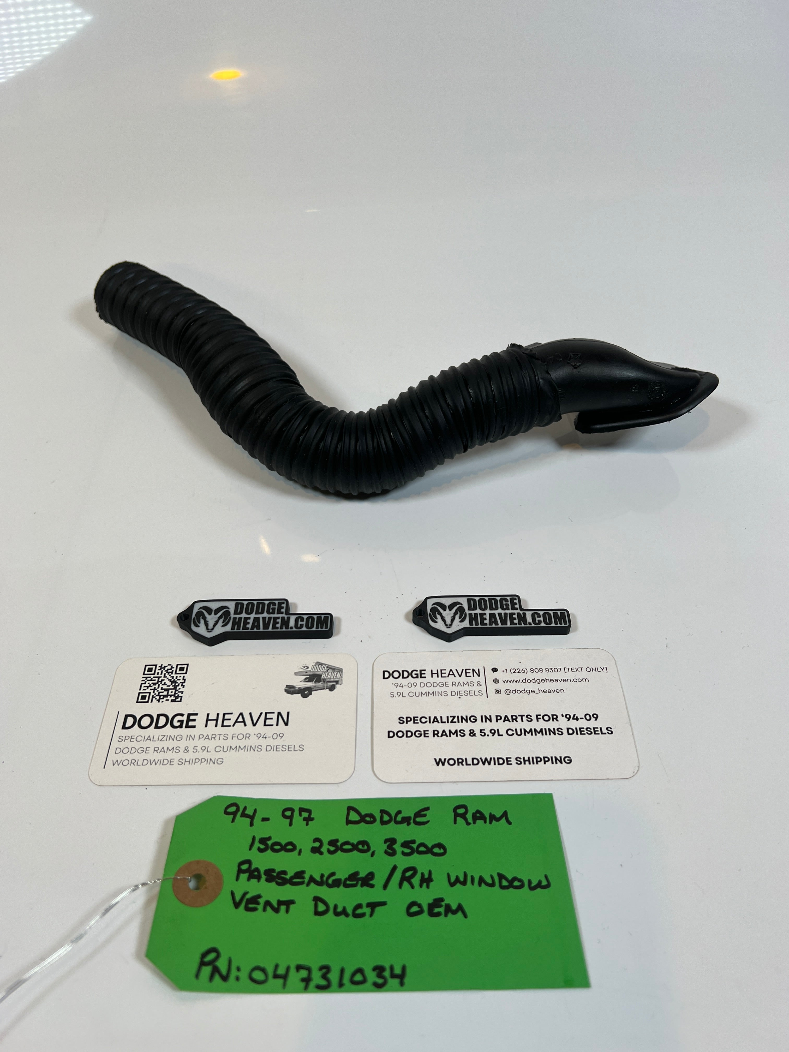 1994-1997 Dodge Ram Passenger / RH Window Vent Duct 1500 2500 3500