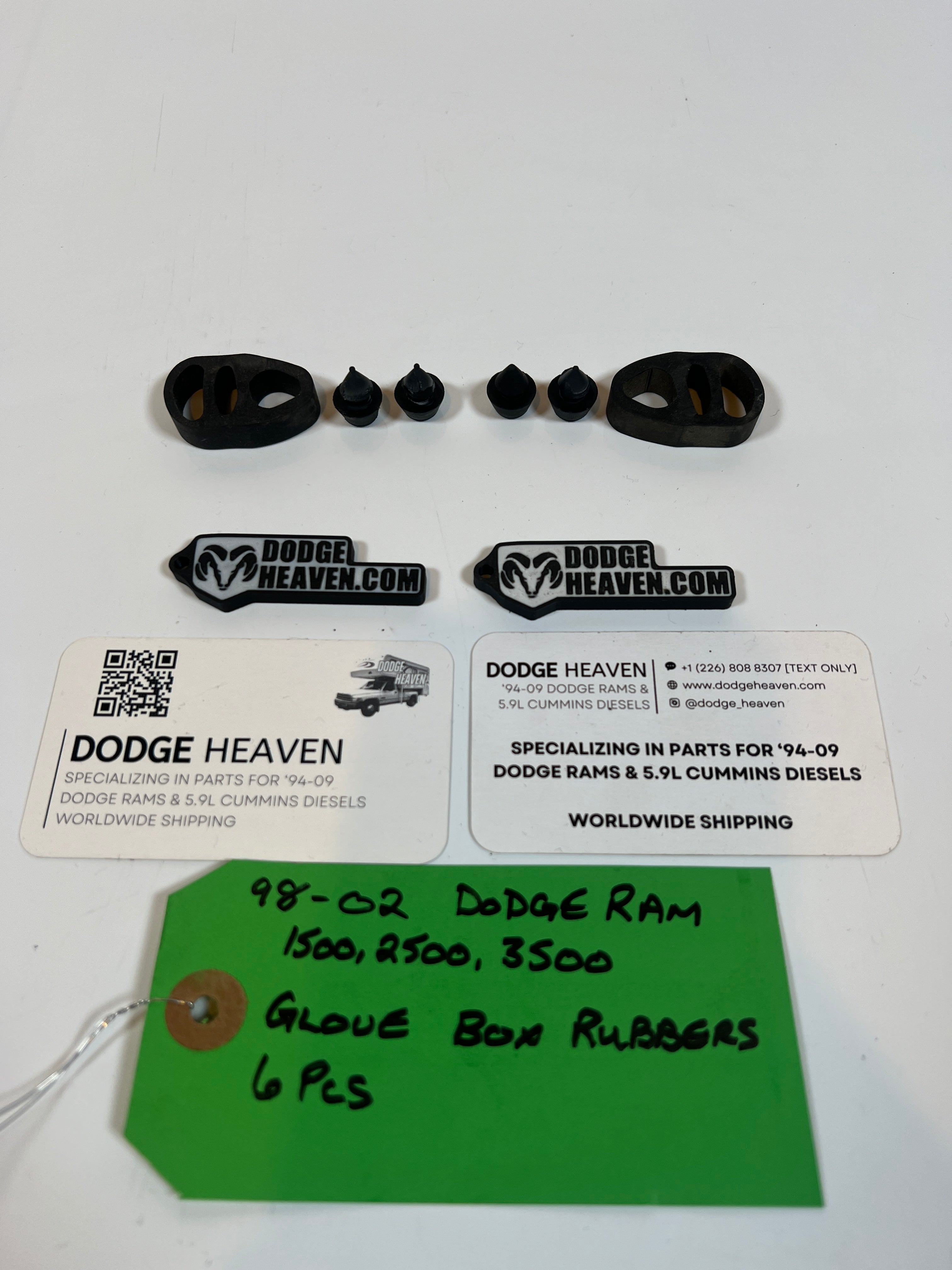 1998-2002 Dodge Ram Glove Box Rubber Insulators 6 PCS 1500 2500 3500