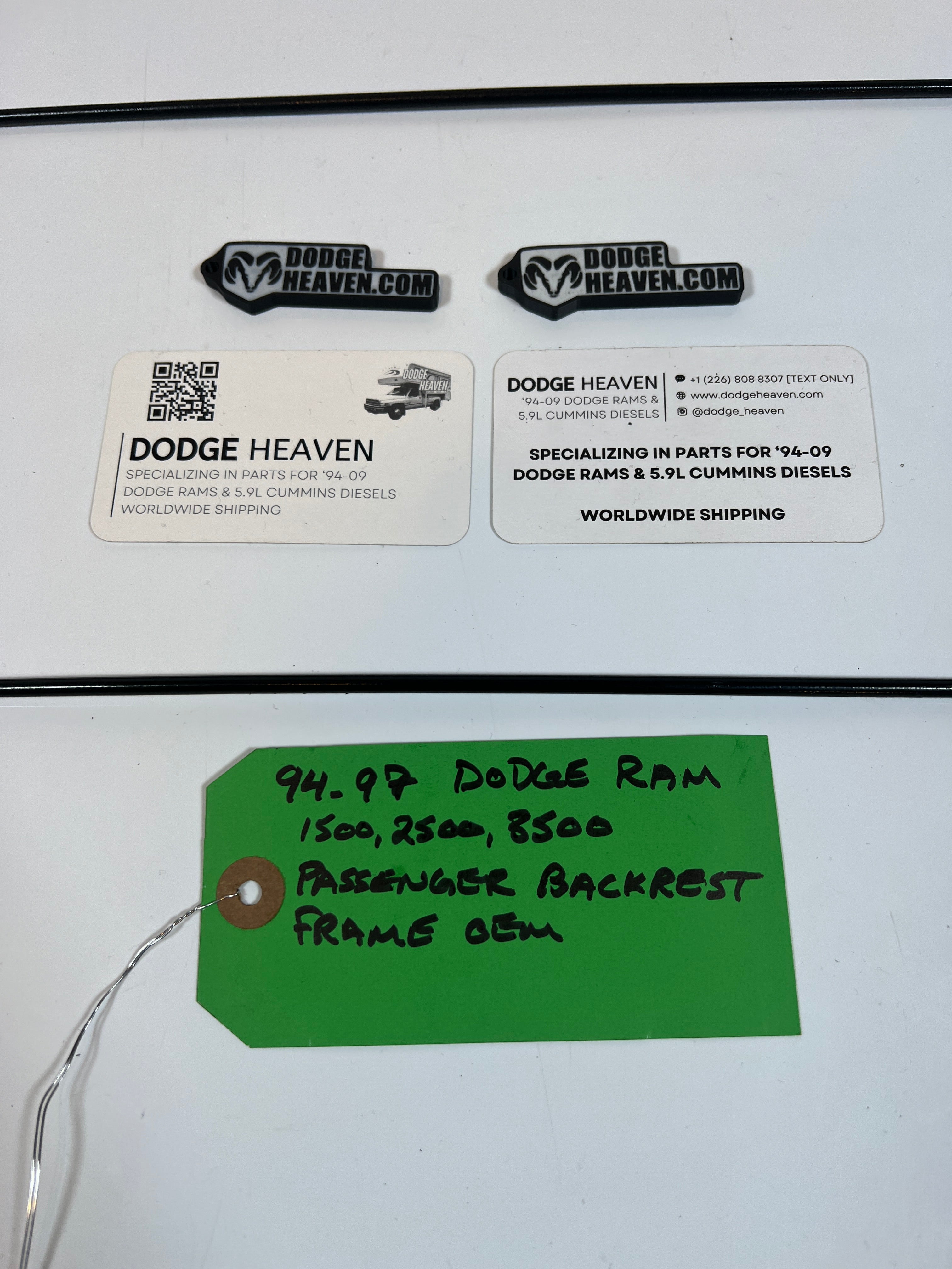 1994-1997 Dodge Ram Passenger Back Rest Frame 1500 2500 3500