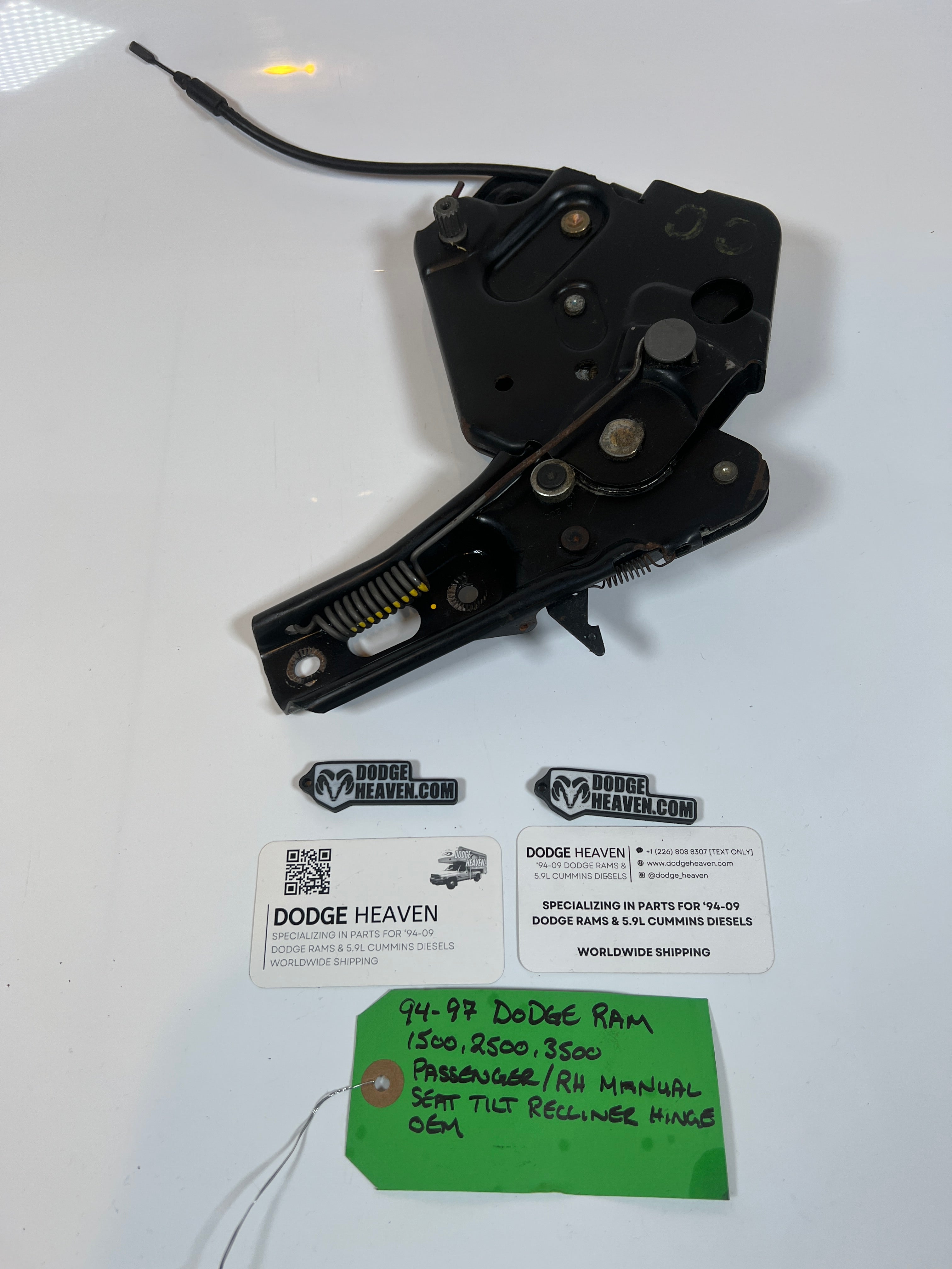 1994-1997 Dodge Ram Passenger / RH Manual Seat Tilt Recliner Hinge 1500-3500