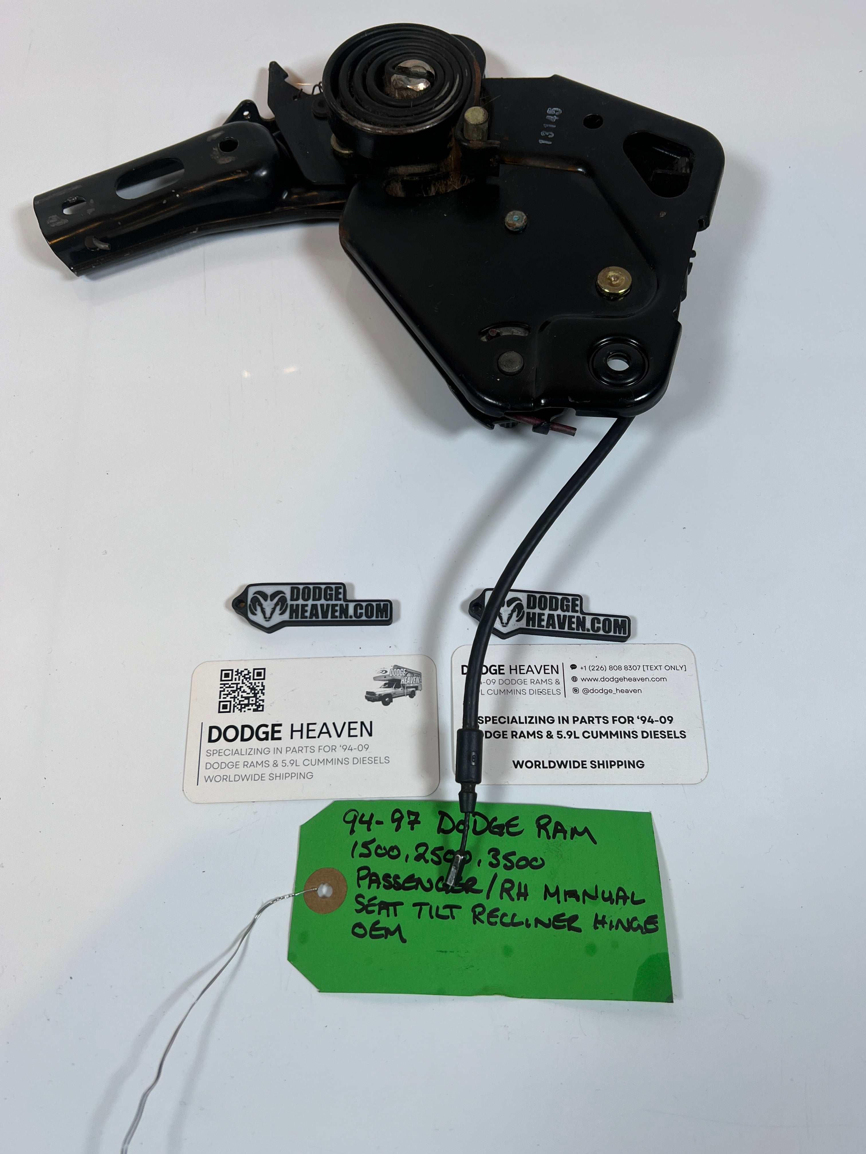 1994-1997 Dodge Ram Passenger / RH Manual Seat Tilt Recliner Hinge 1500-3500