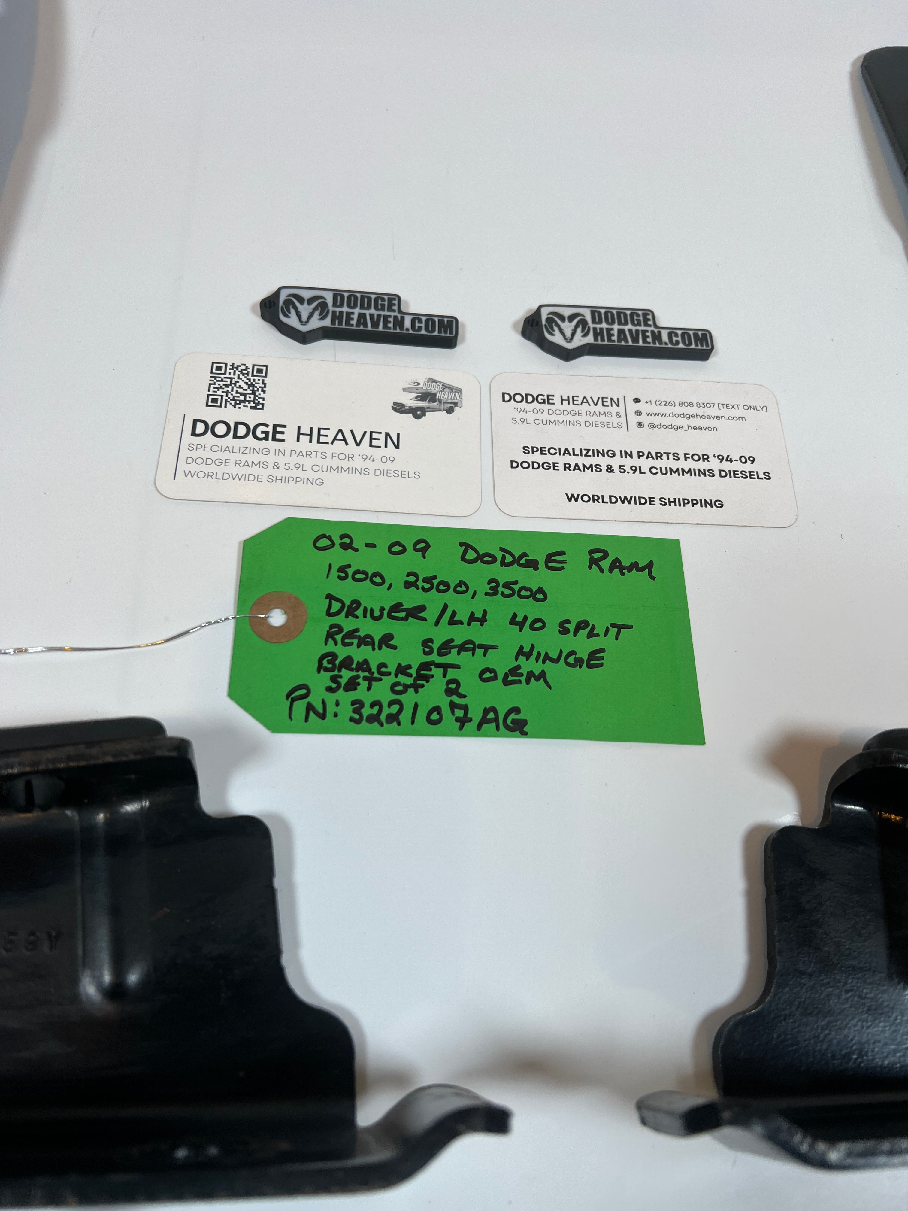 2002-2009 Dodge Ram Driver / LH 40 Split Rear Seat Hinge Bracket