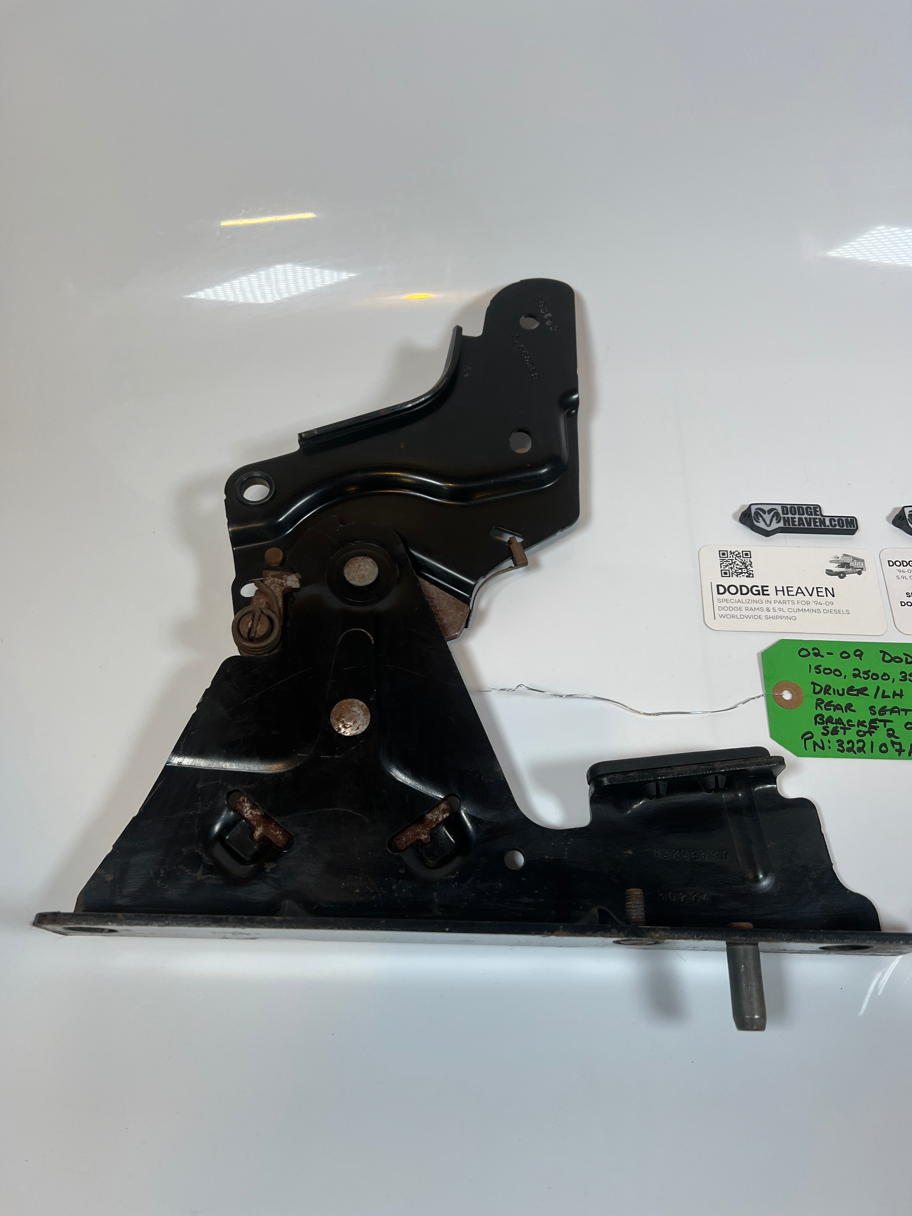 2002-2009 Dodge Ram Driver / LH 40 Split Rear Seat Hinge Bracket