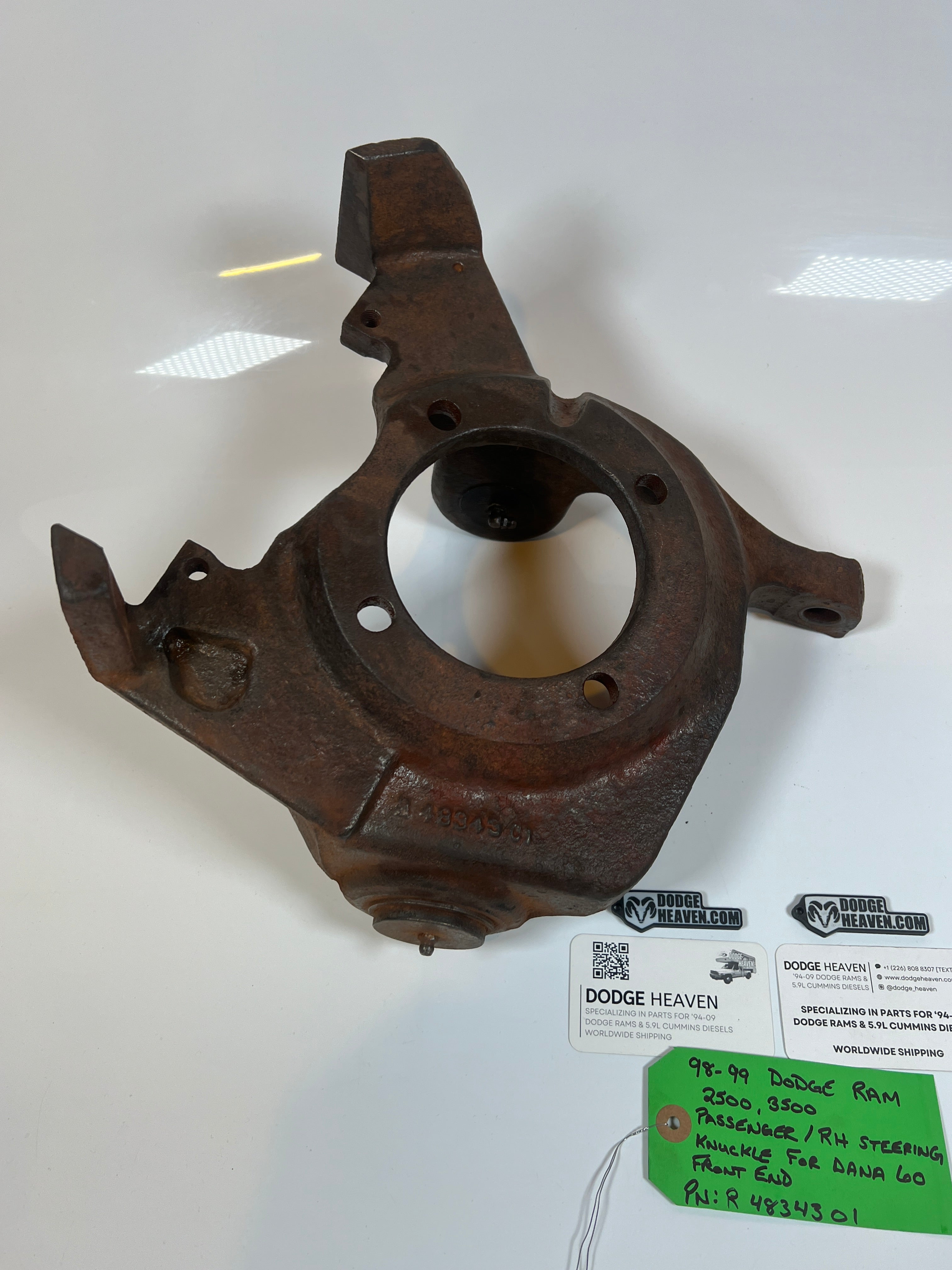 1998-1999 Dodge Ram 2500 3500 4x4 Dana 60 Passenger Steering Knuckle