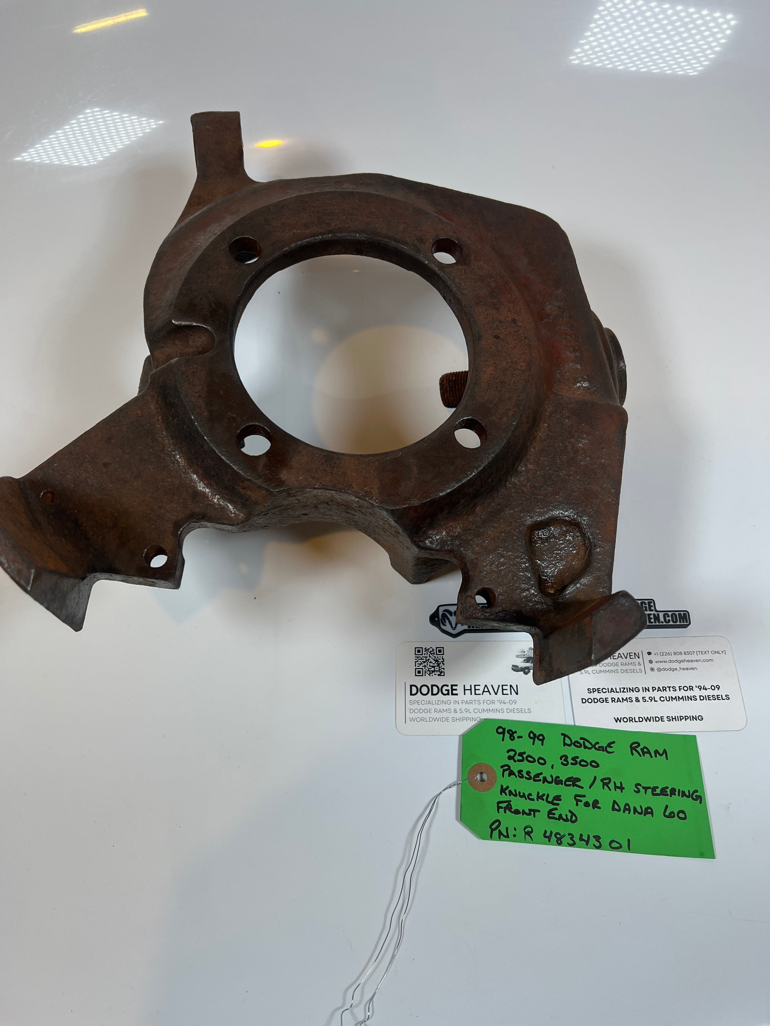 1998-1999 Dodge Ram 2500 3500 4x4 Dana 60 Passenger Steering Knuckle