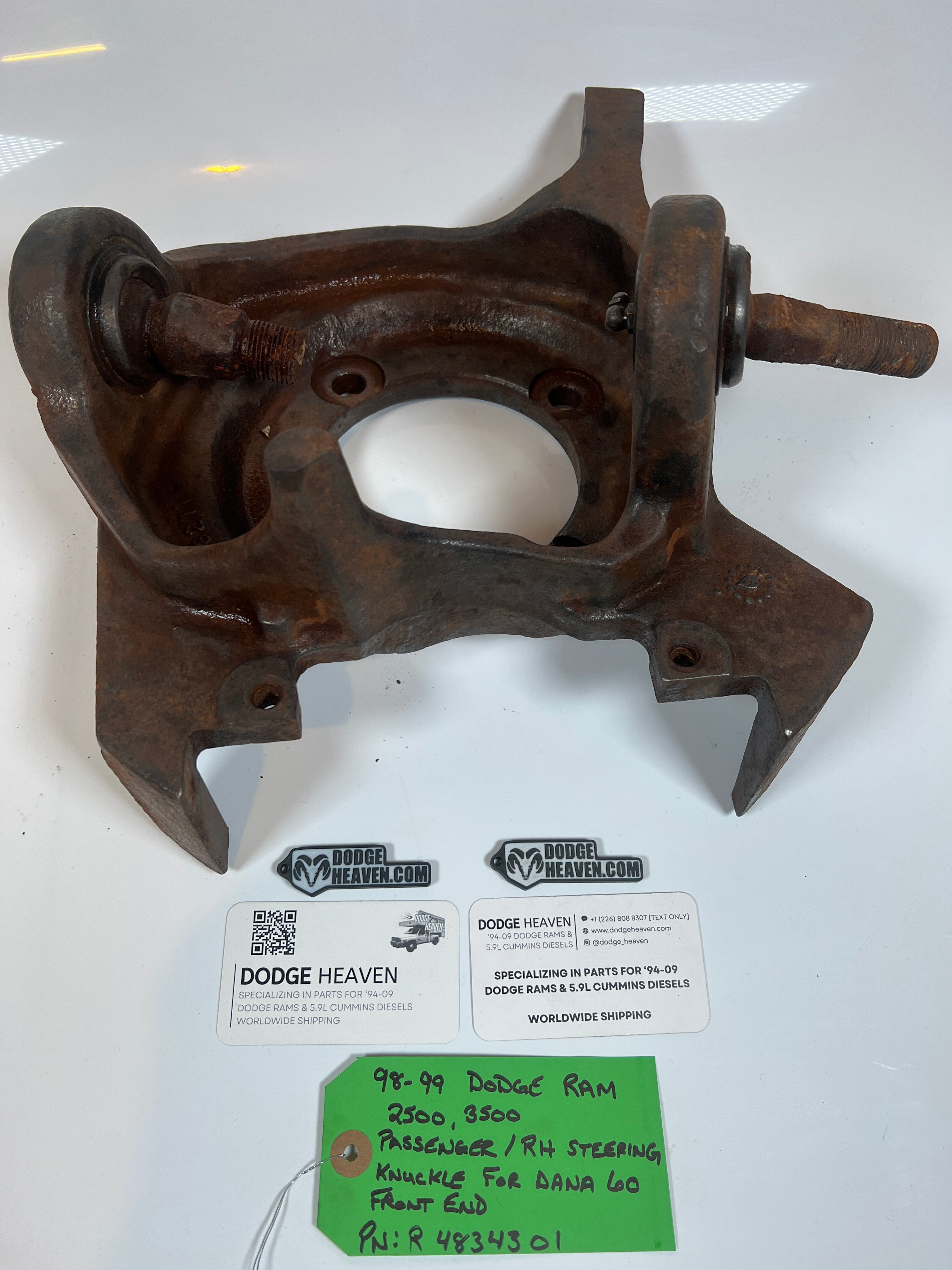 1998-1999 Dodge Ram 2500 3500 4x4 Dana 60 Passenger Steering Knuckle