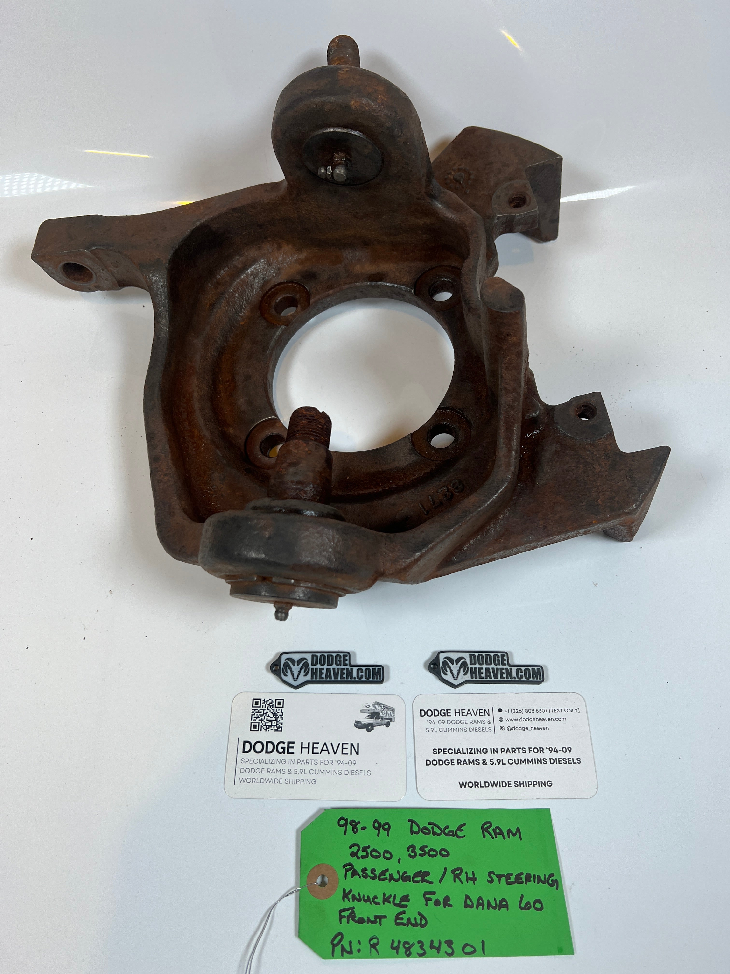 1998-1999 Dodge Ram 2500 3500 4x4 Dana 60 Passenger Steering Knuckle