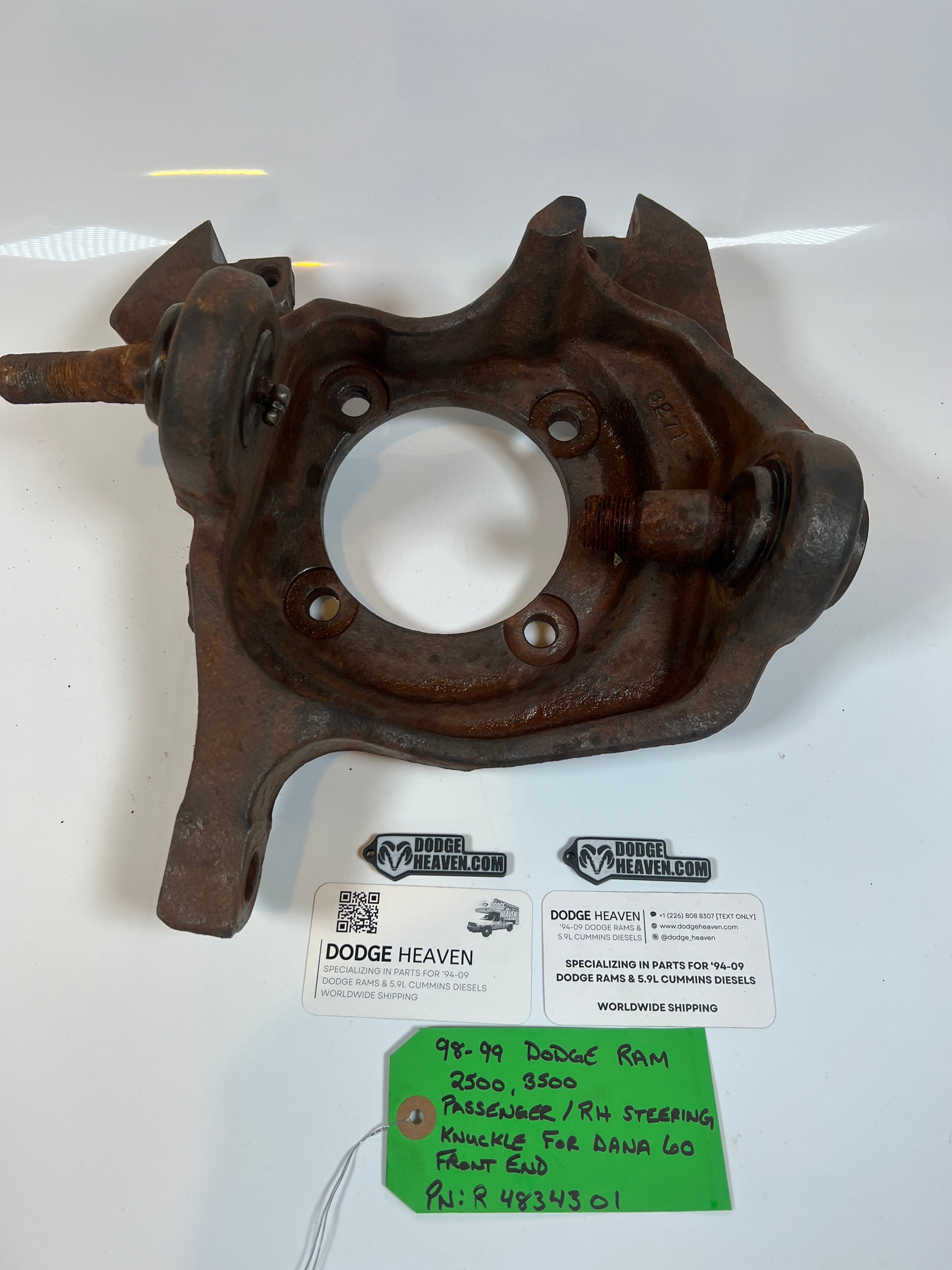 1998-1999 Dodge Ram 2500 3500 4x4 Dana 60 Passenger Steering Knuckle