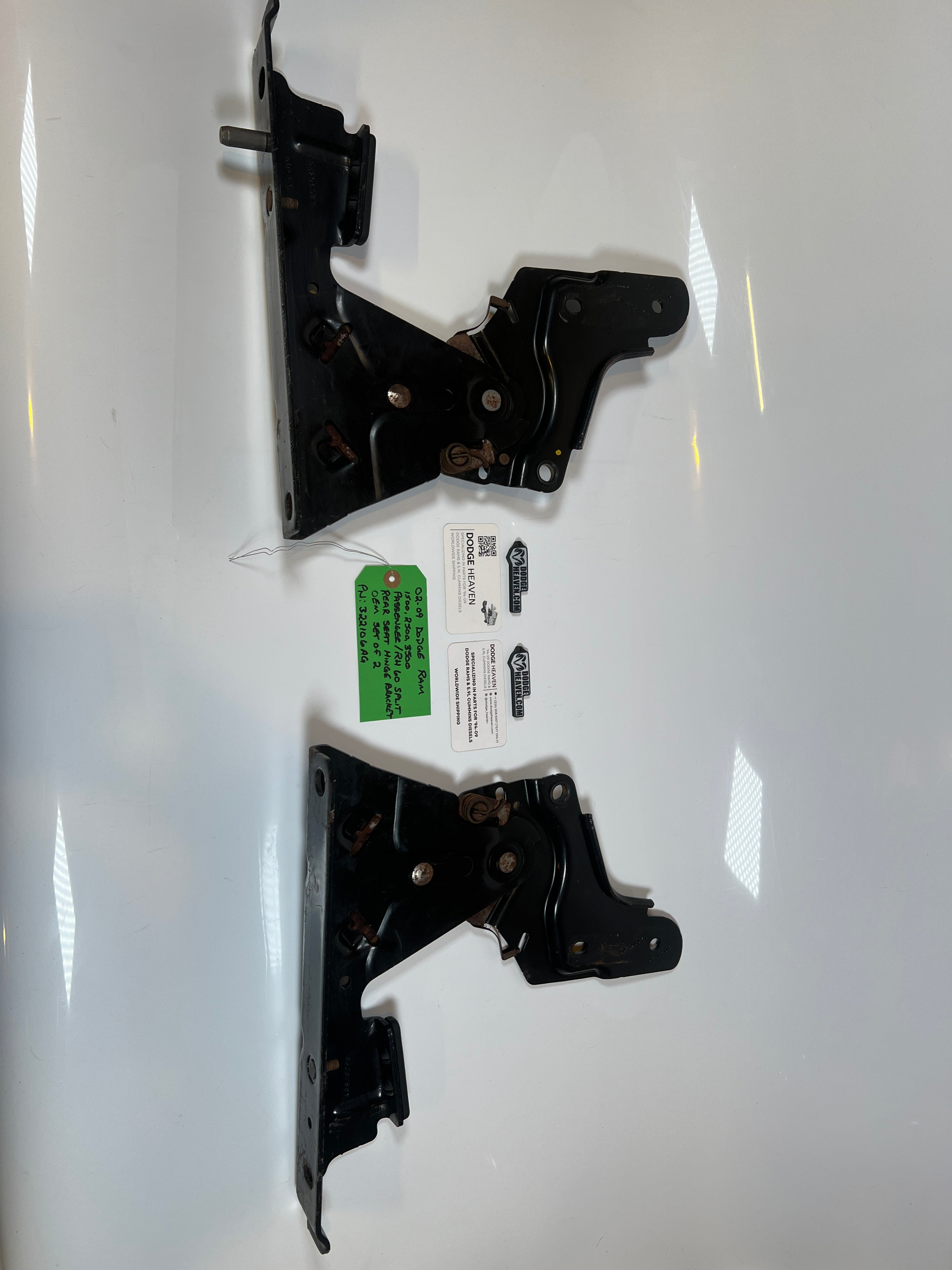 2002-2009 Dodge Ram Driver / RH 60 Split Rear Seat Hinge Brackets