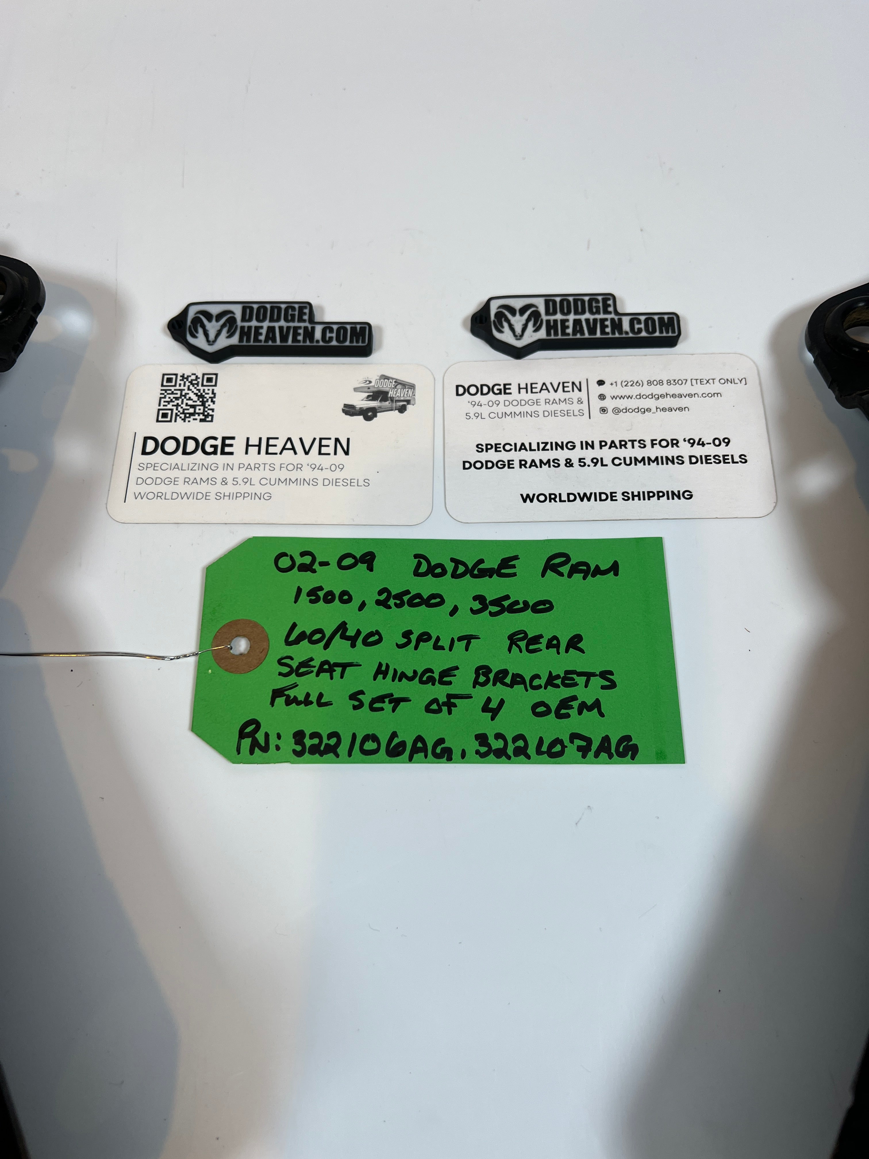 2002-2009 Dodge Ram 60/40 Split Rear Seat Hinge Bracket Set Of 4