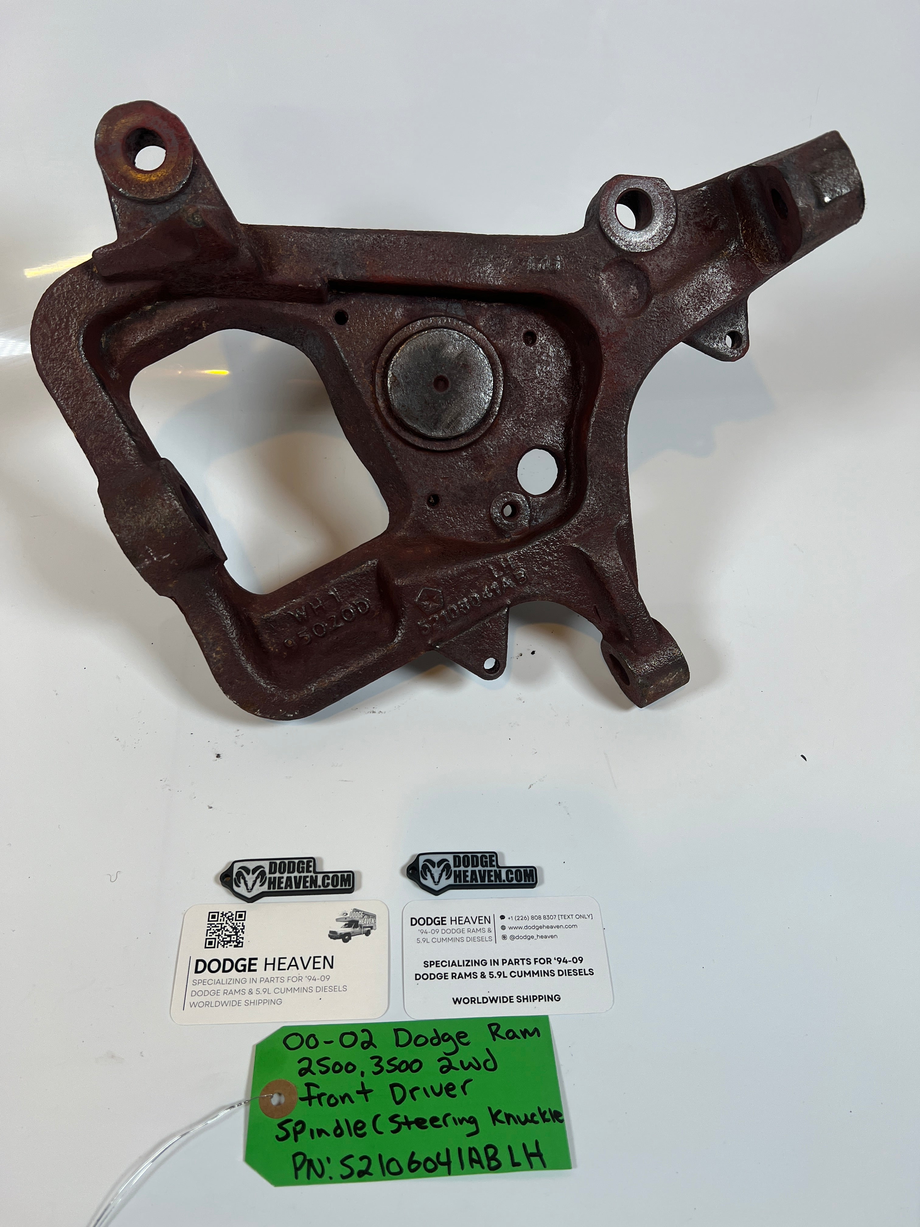 2000-2002 Dodge Ram 2500 3500 2WD Front Driver Side Spindle