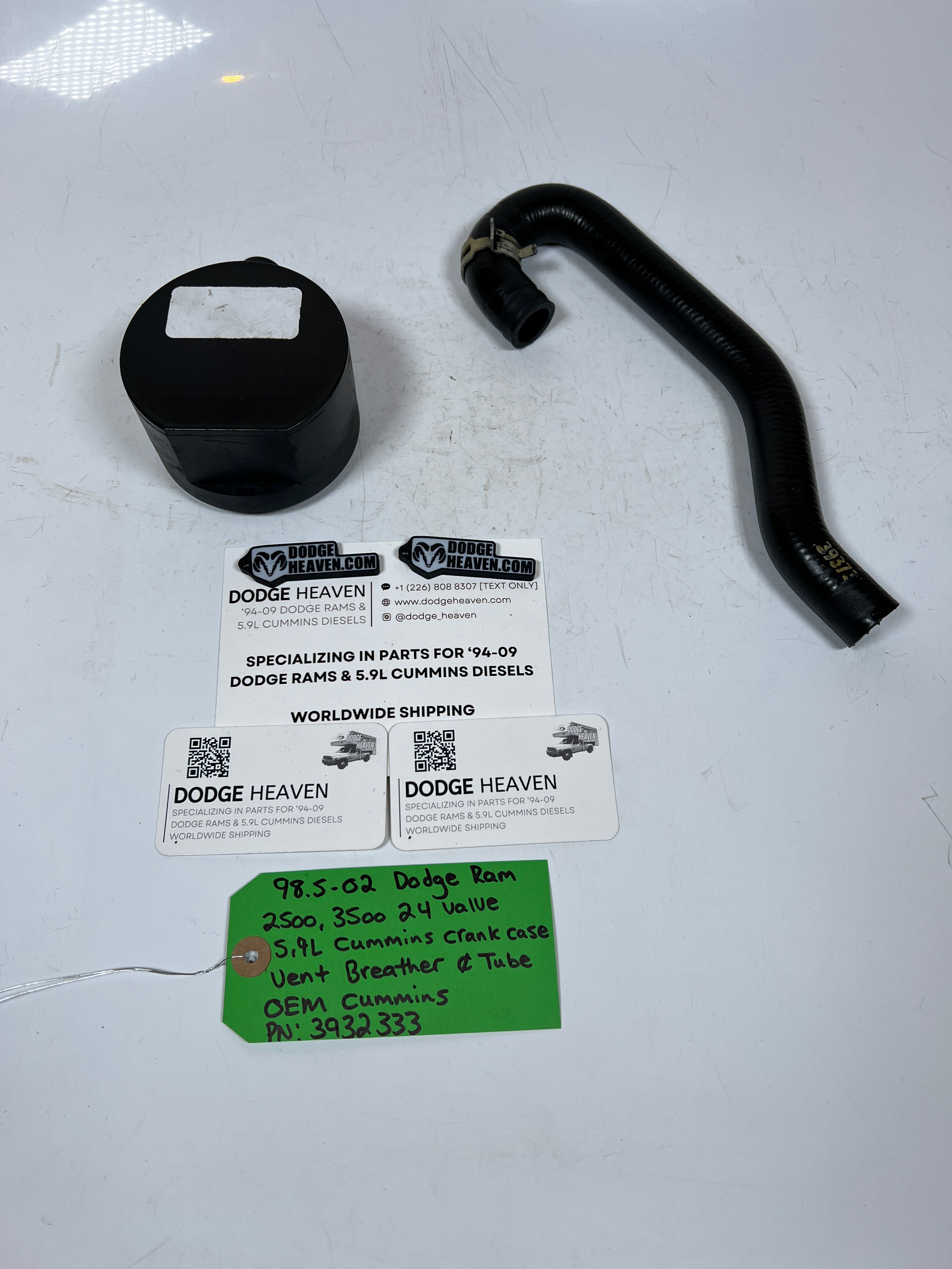 1998.5-2002 Dodge Ram 24 valve 5.9L Cummins Crankcase Vent Breather & Tube