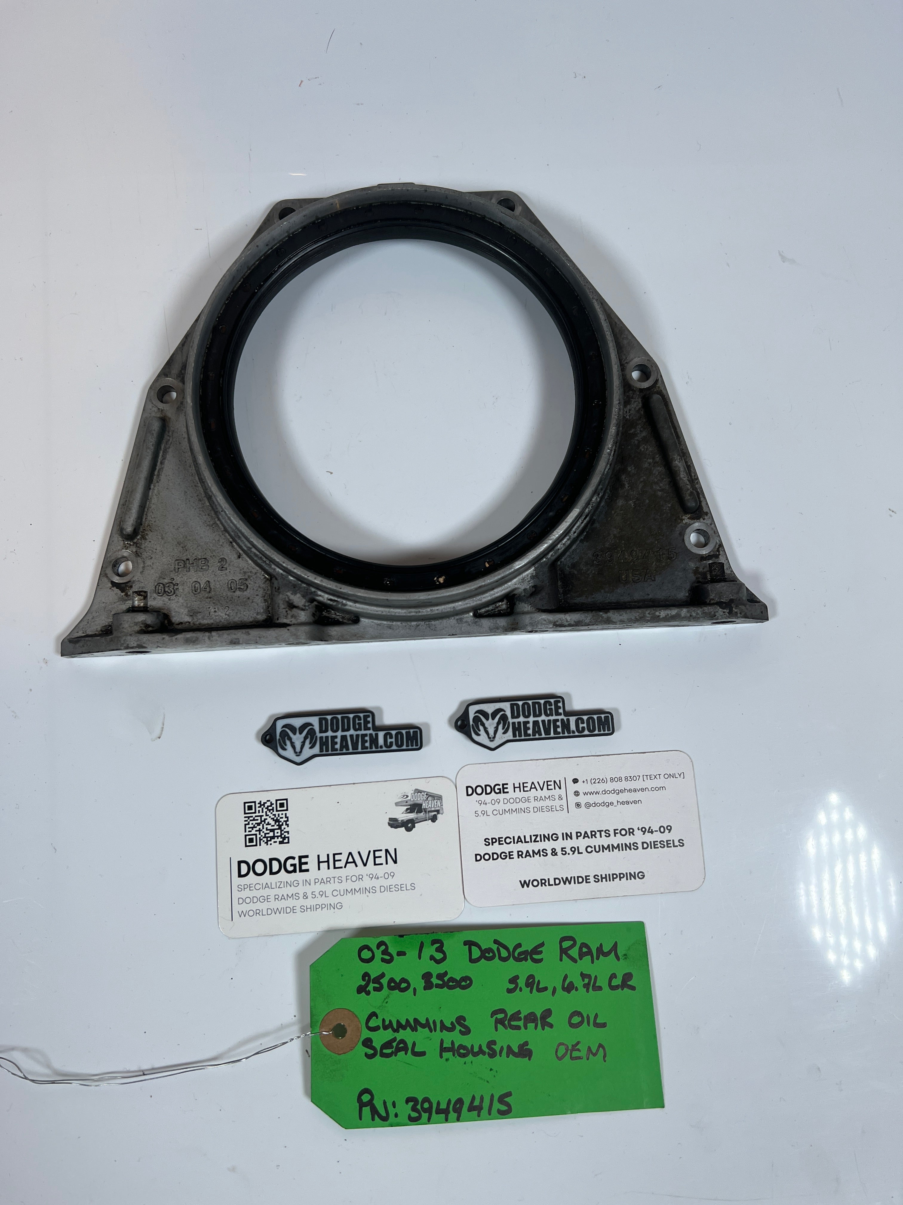 2003-2013 Dodge Ram 5.9L 6.7L Cummins Rear Main Seal Housing