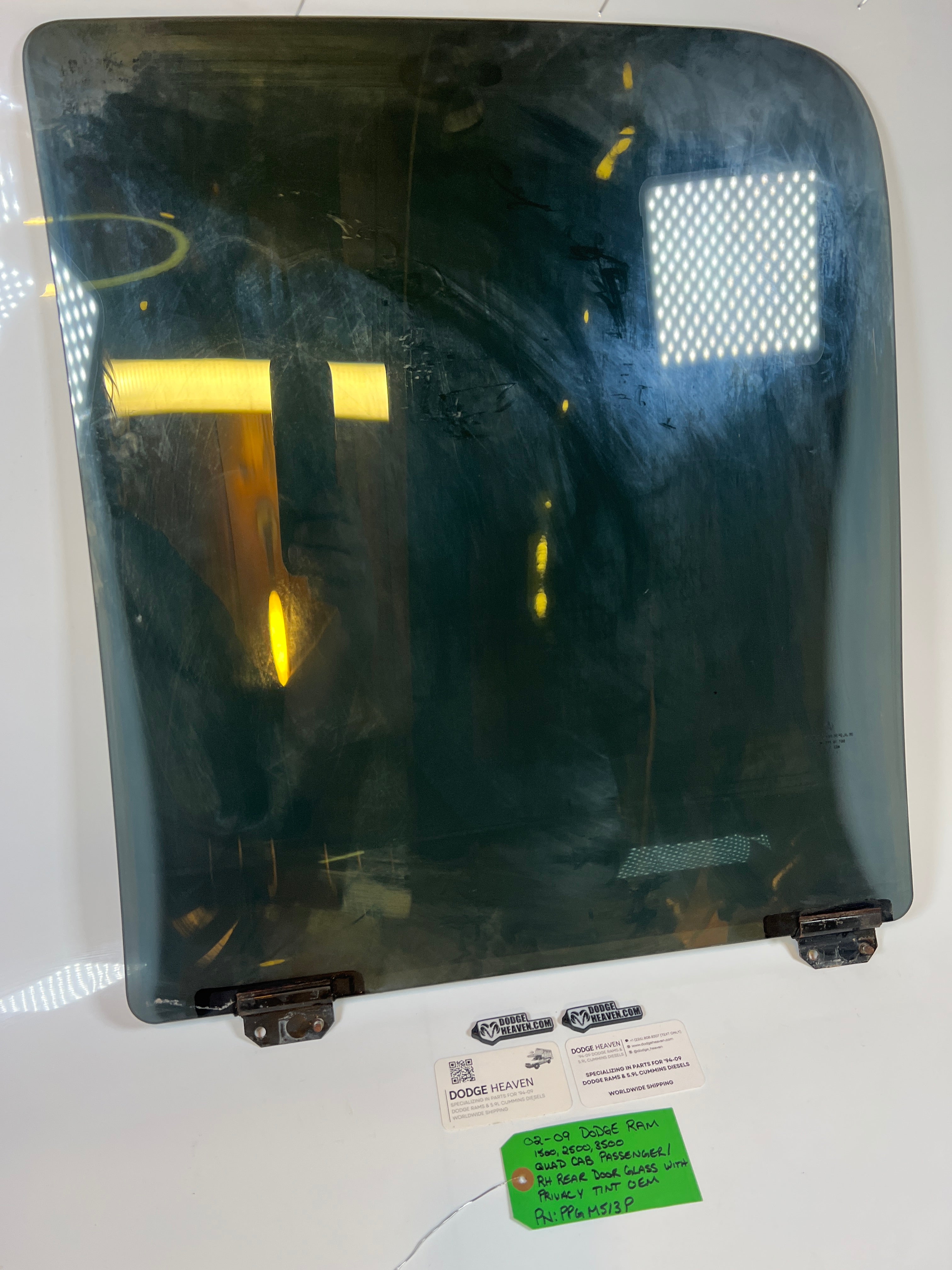 2002-2009 Dodge Ram Quad Cab Passenger Rear Door Glass W Privacy Tint