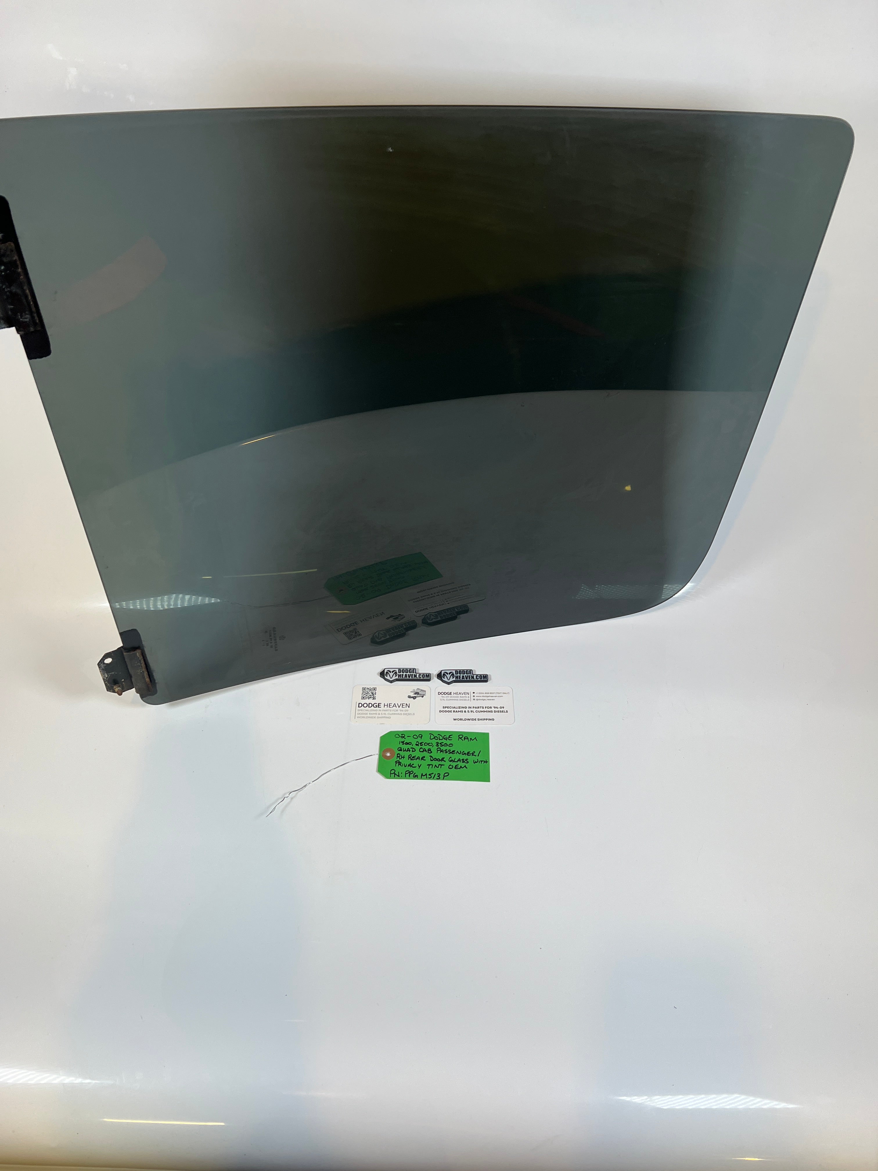 2002-2009 Dodge Ram Quad Cab Passenger Rear Door Glass W Privacy Tint