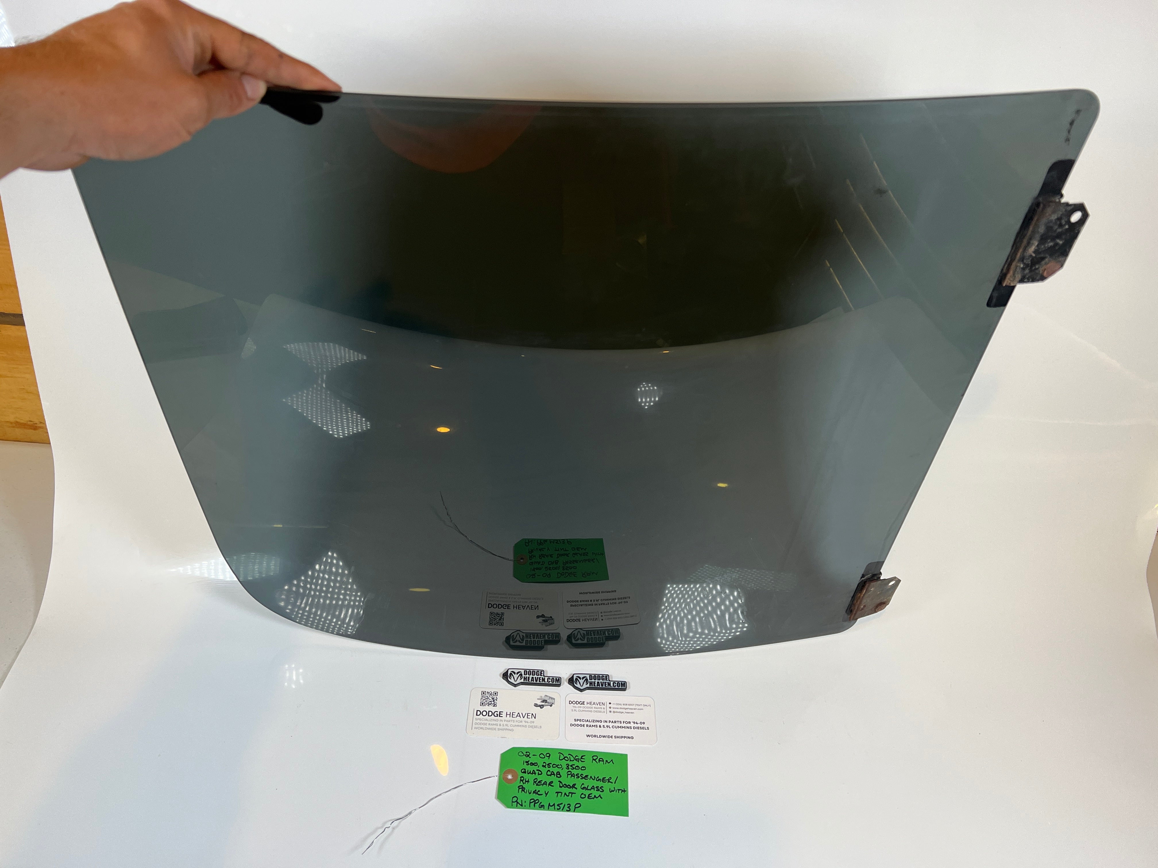 2002-2009 Dodge Ram Quad Cab Passenger Rear Door Glass W Privacy Tint