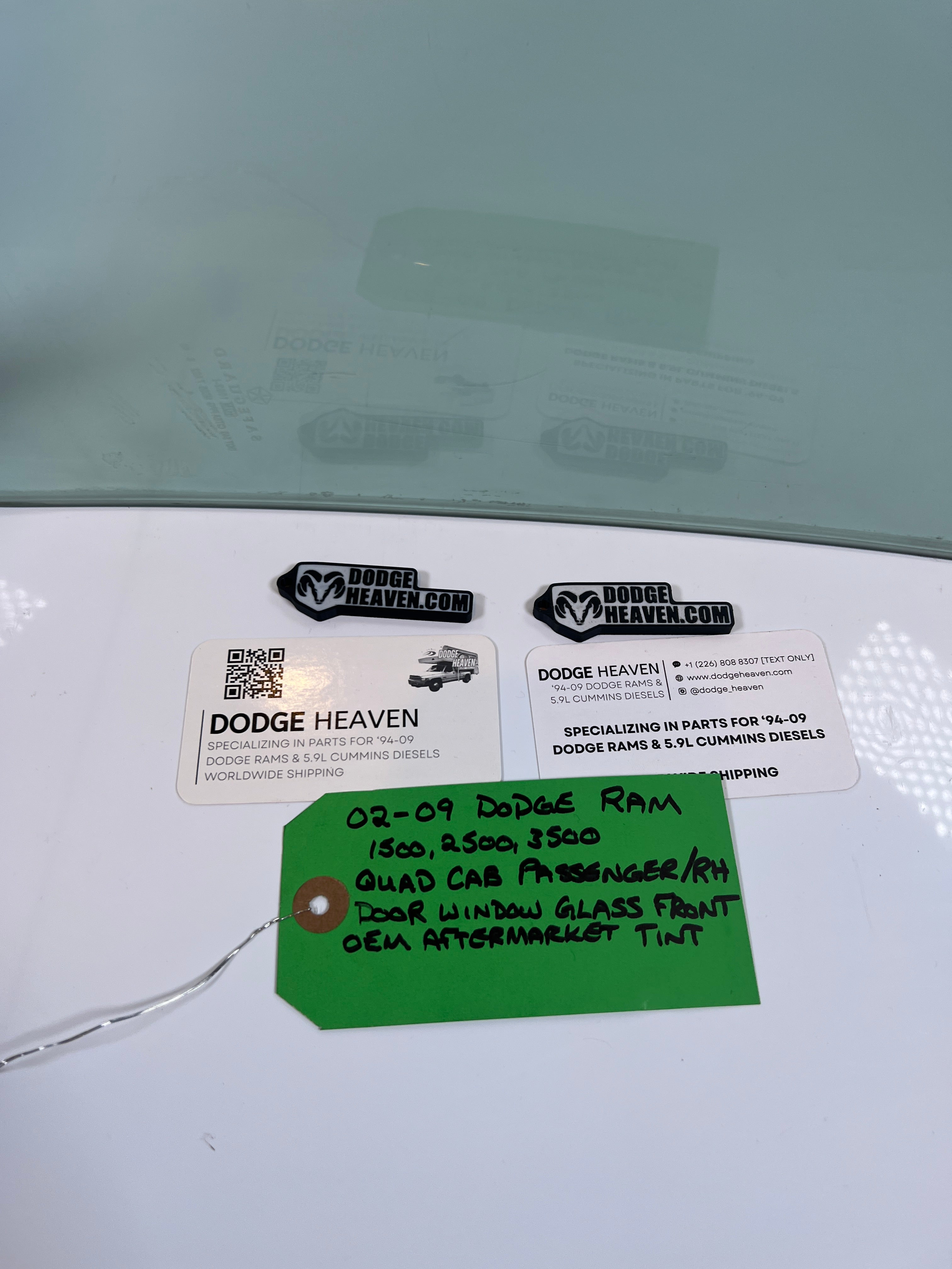 2002-2009 Dodge Ram Front Passenger Door Window Glass Quad Cab RH