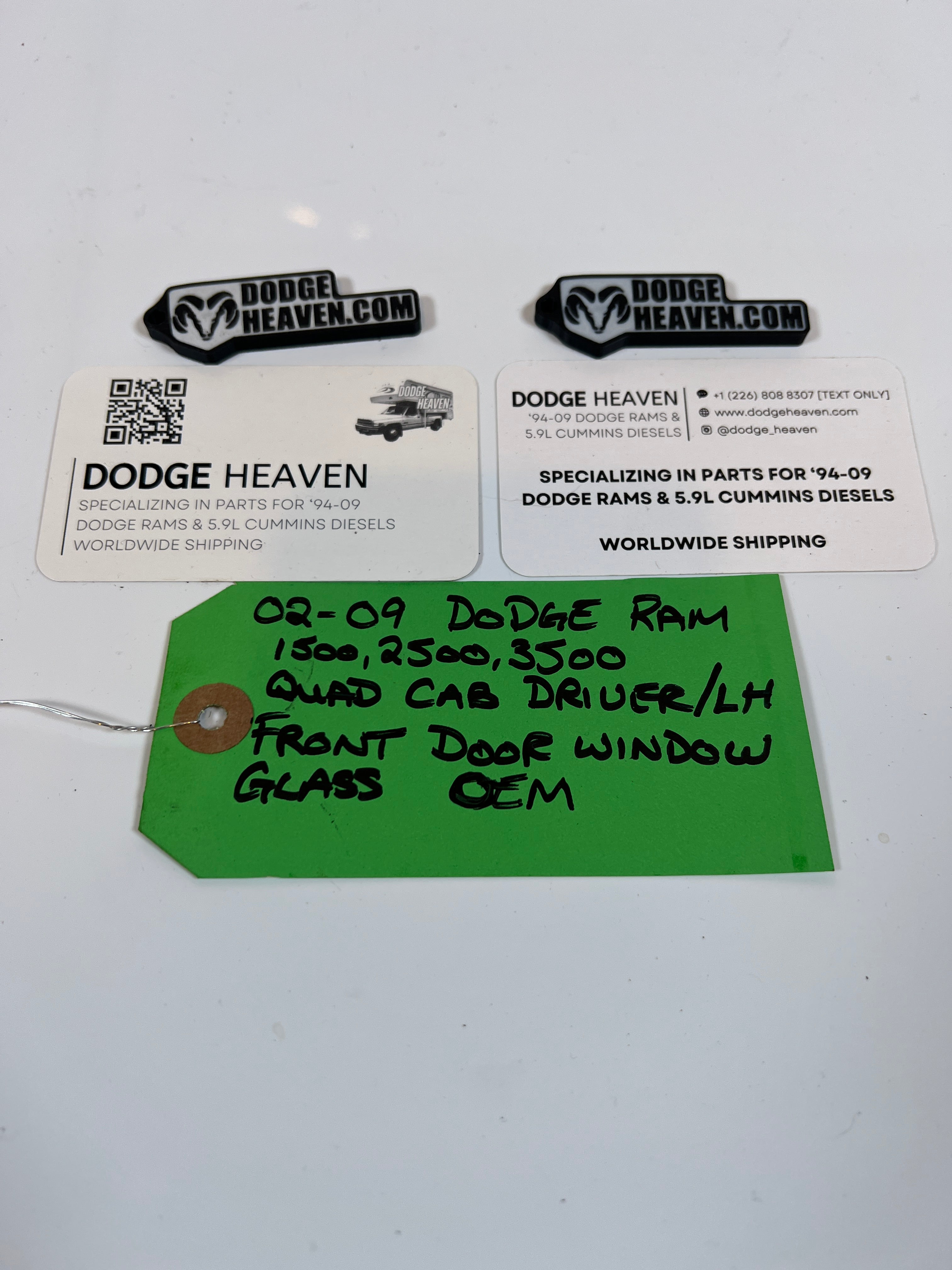 2002-2009 Dodge Ram Front Passenger Door Window Glass Quad Cab RH