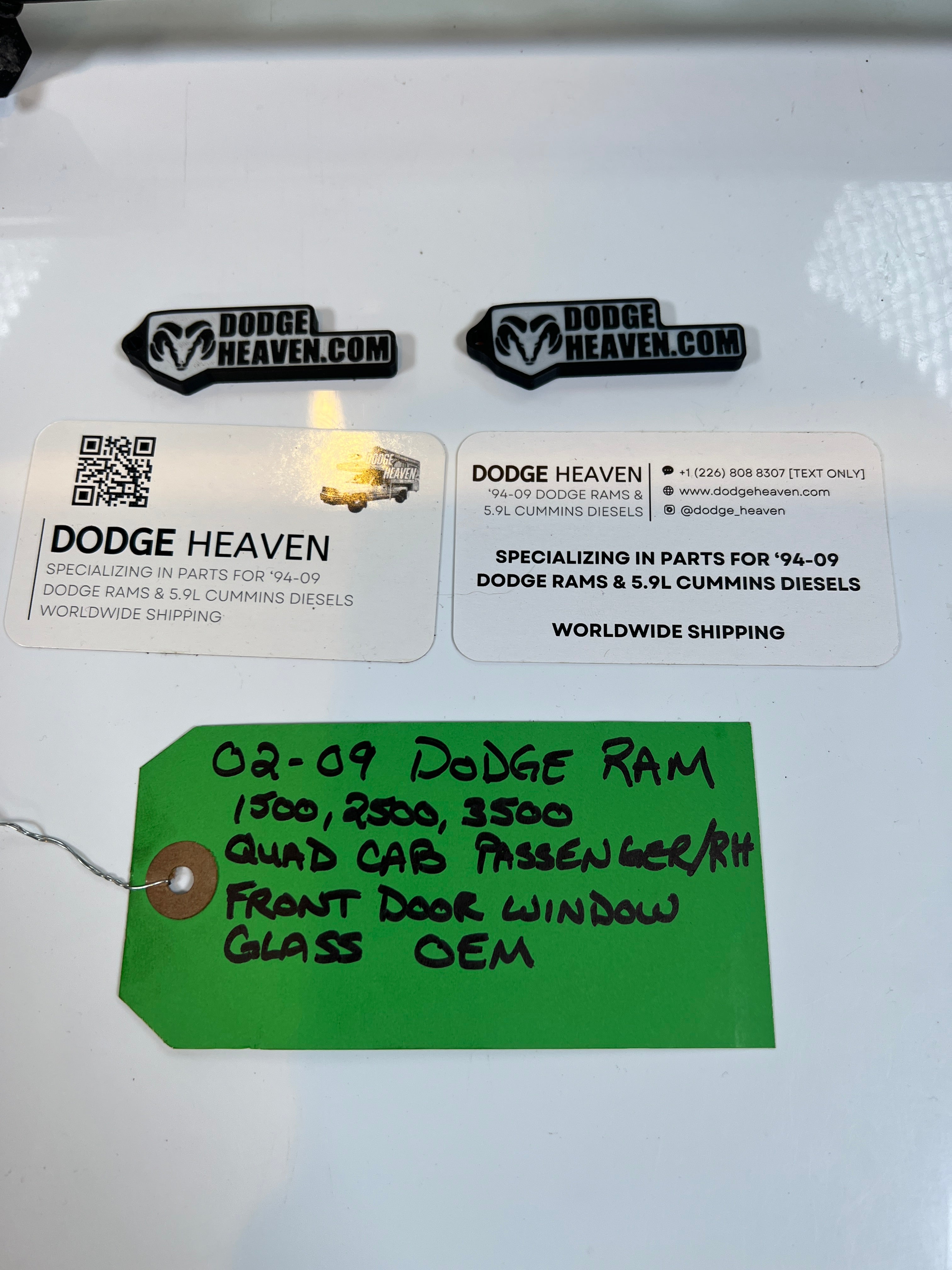 2002-2009 Dodge Ram Front Driver Side Door Window Glass Quad Cab LH