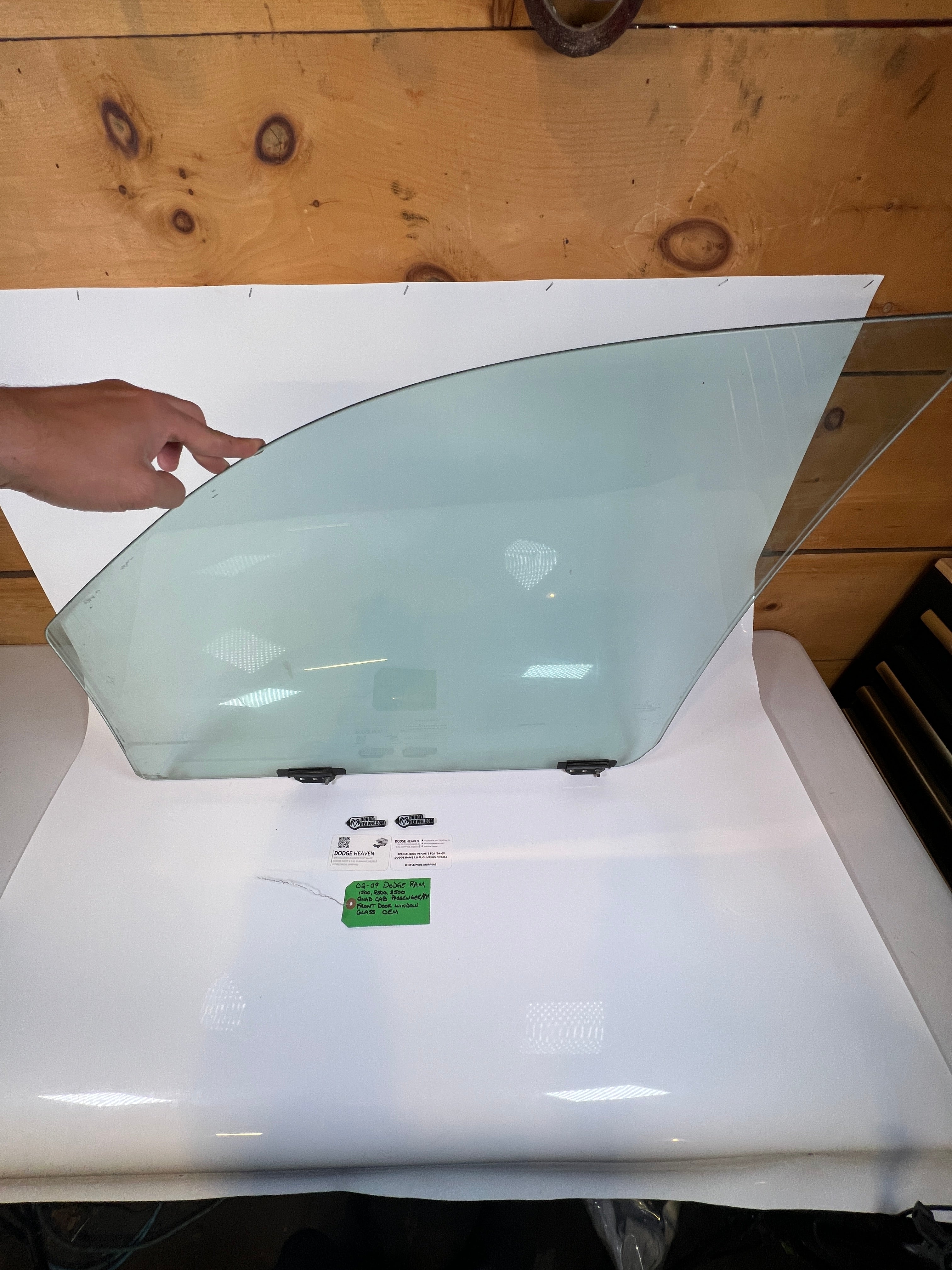 2002-2009 Dodge Ram Front Driver Side Door Window Glass Quad Cab LH