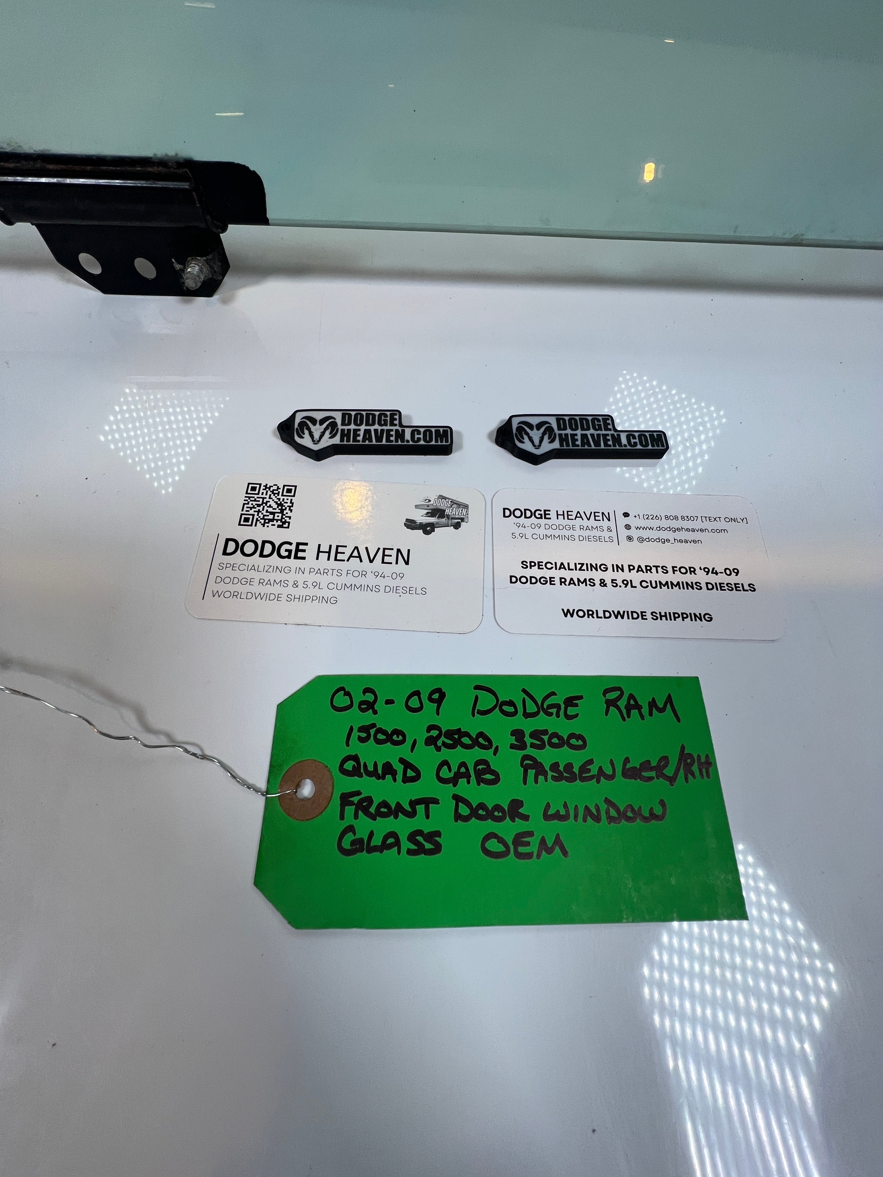 2002-2009 Dodge Ram Front Driver Side Door Window Glass Quad Cab LH