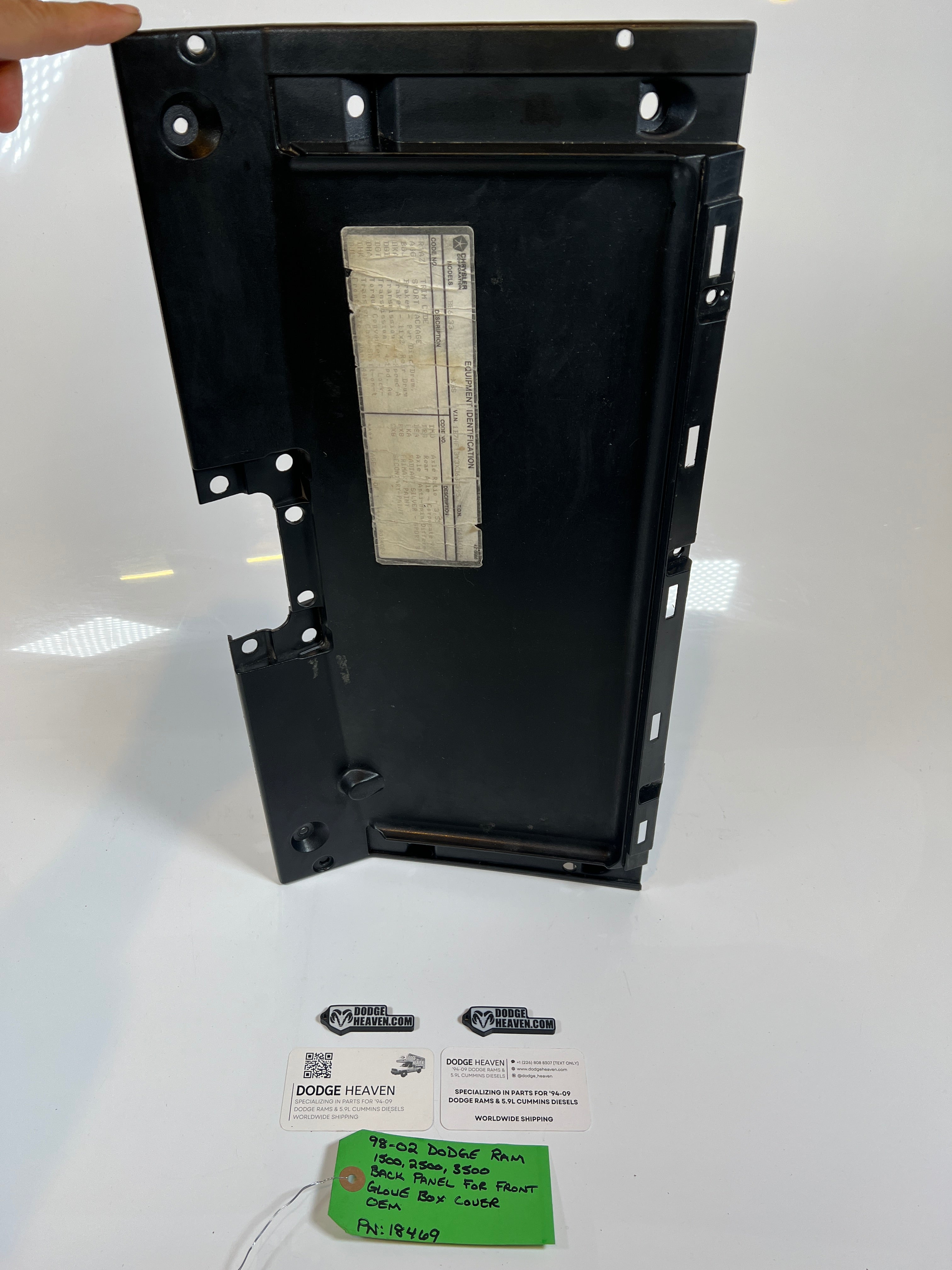 1998-2002 Dodge Ram 1500 2500 3500 Glove Box Inner Back Panel
