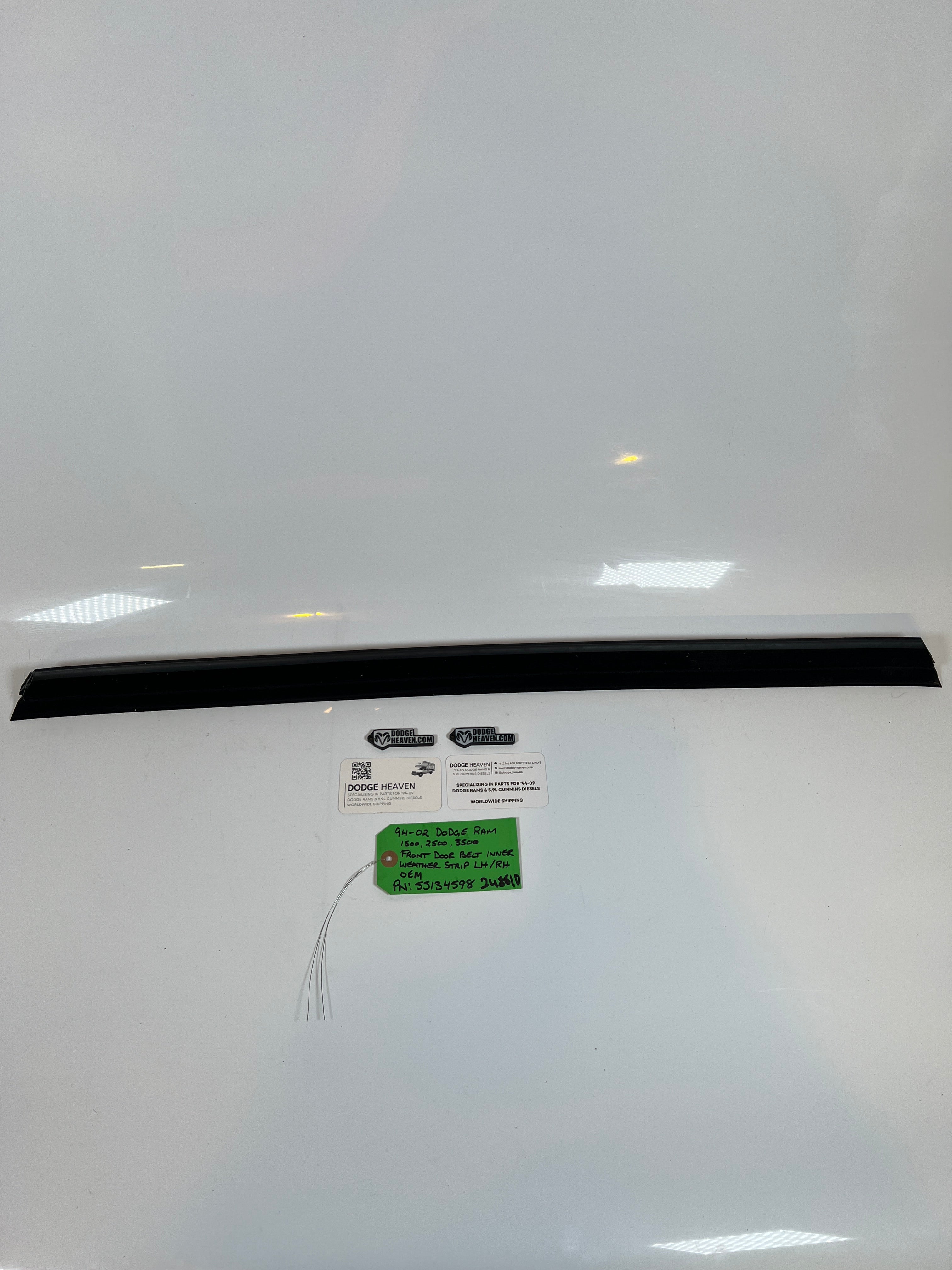 1994-2002 Dodge Ram 1500 2500 3500 Front Door belt Inner Weather Strip LH/RH