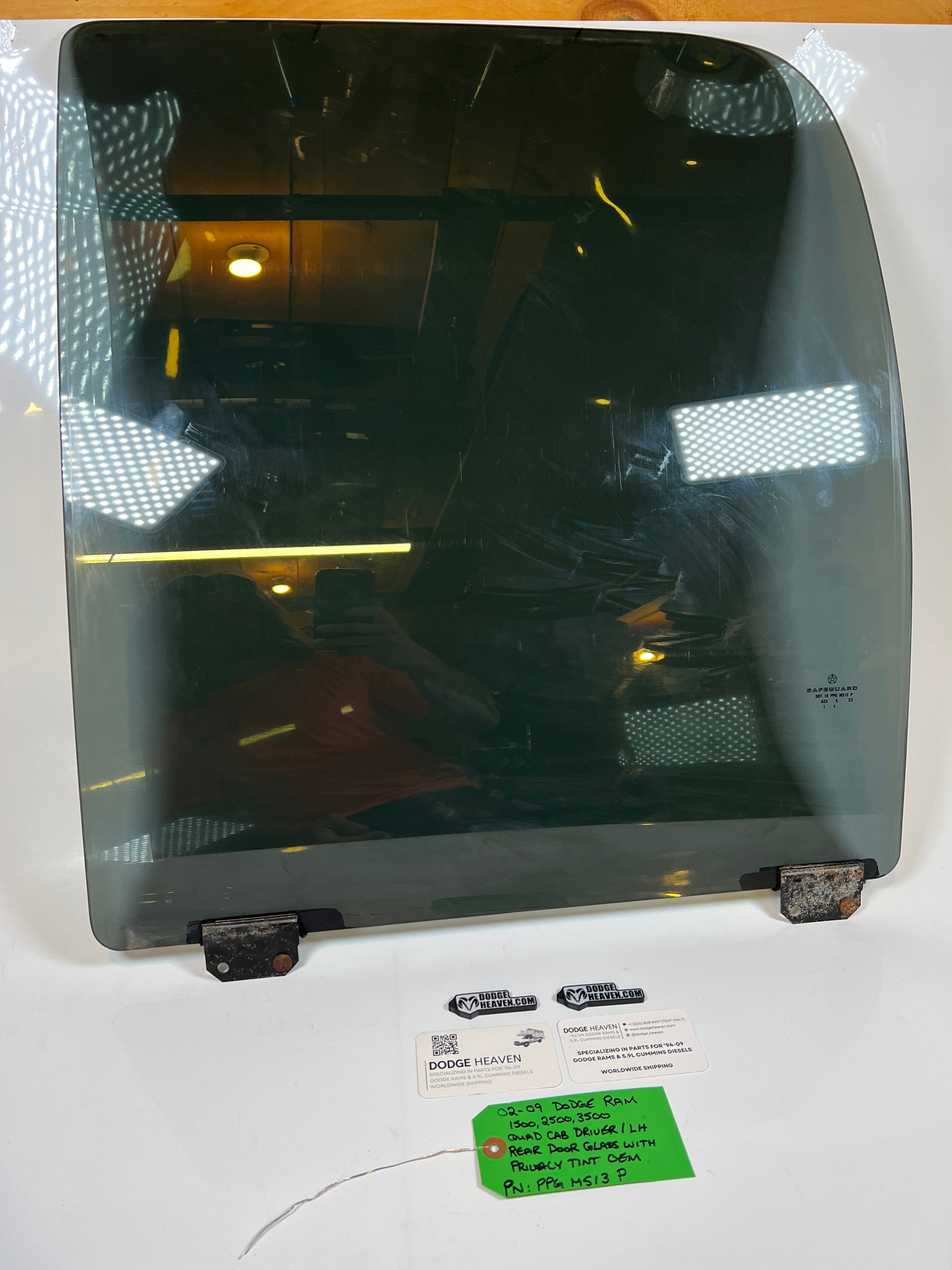 2002-2009 Dodge Ram Quad Cab Driver Side Rear Door Glass W Privacy Tint