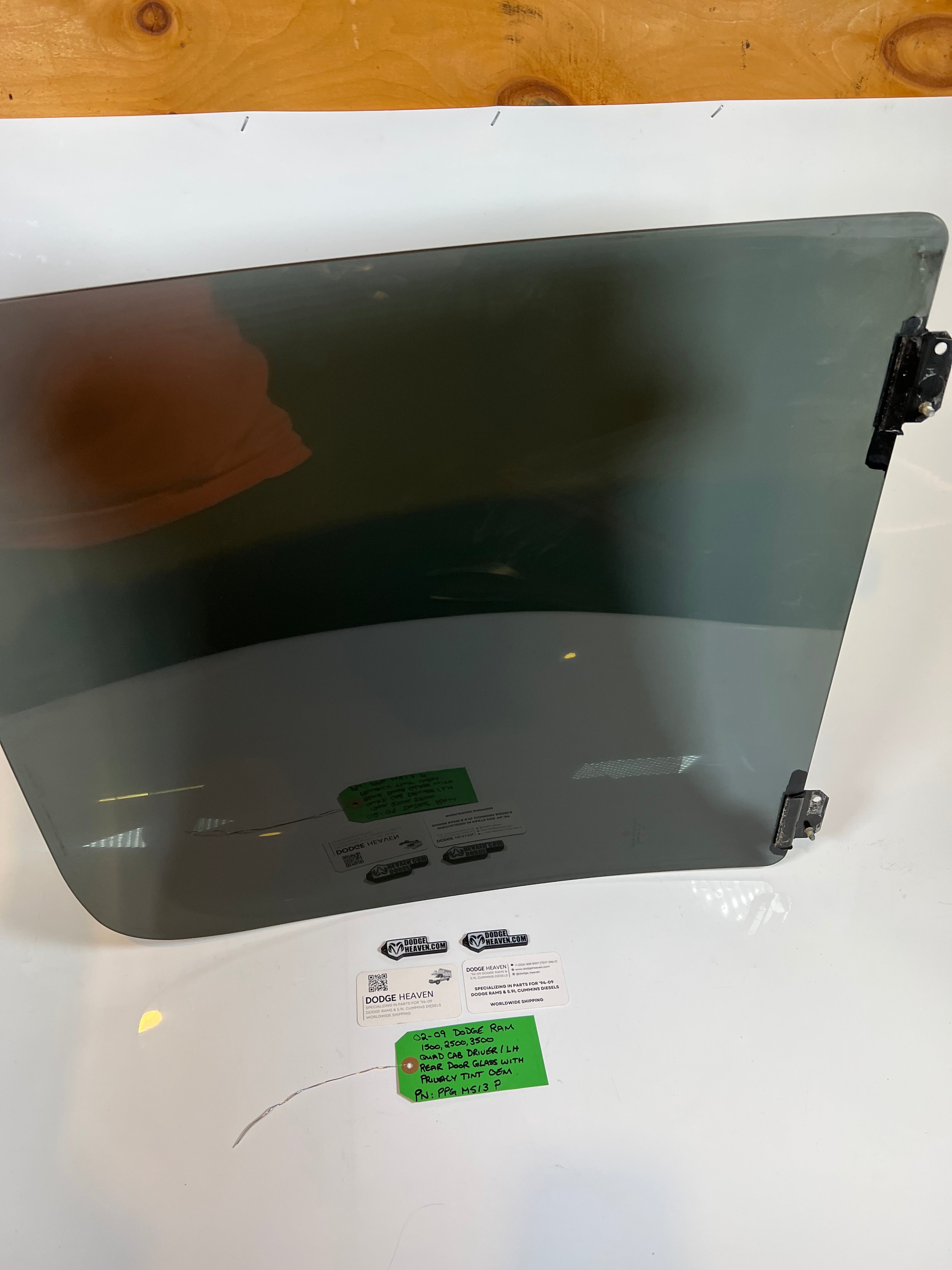 2002-2009 Dodge Ram Quad Cab Driver Side Rear Door Glass W Privacy Tint