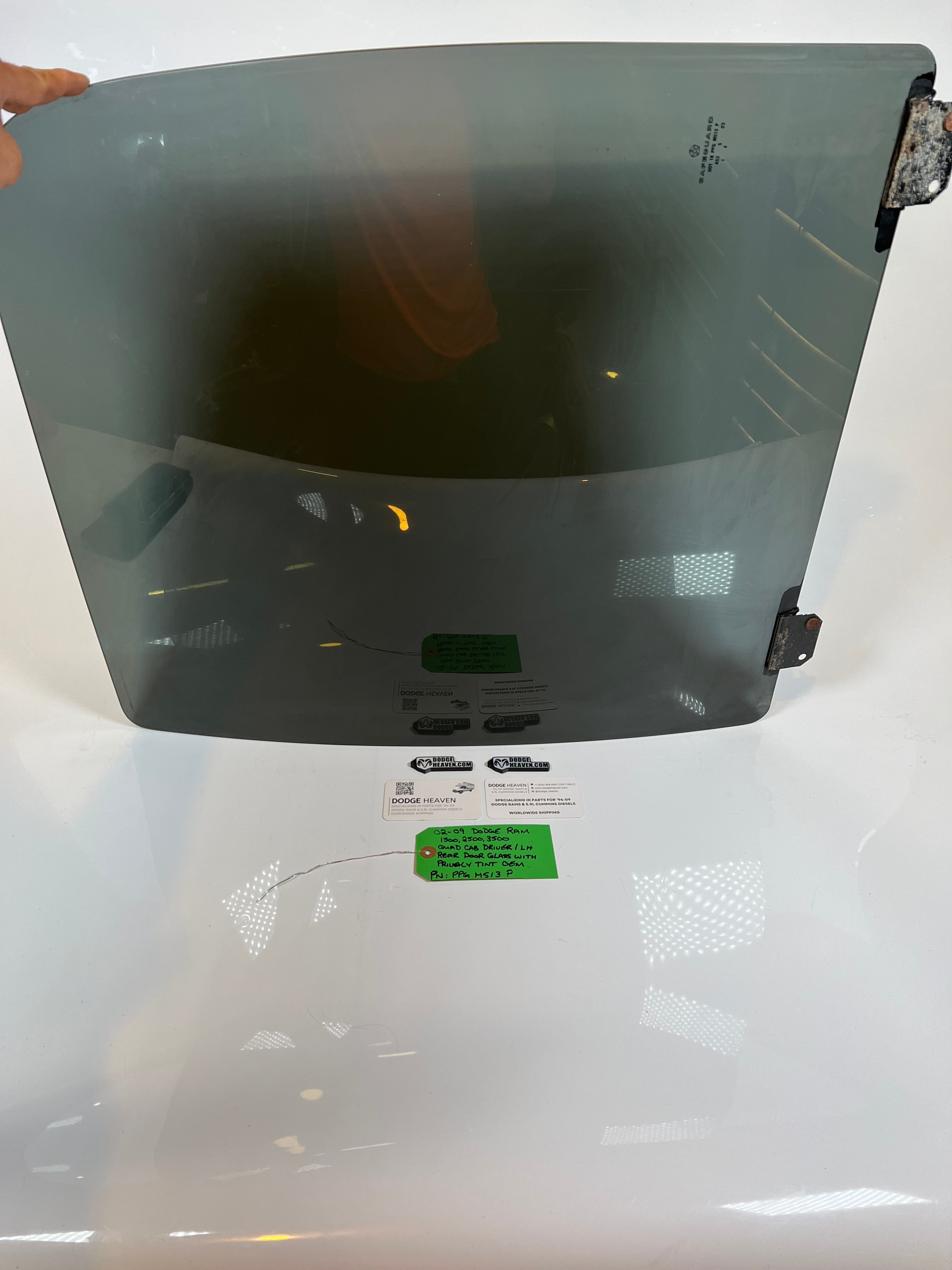 2002-2009 Dodge Ram Quad Cab Driver Side Rear Door Glass W Privacy Tint