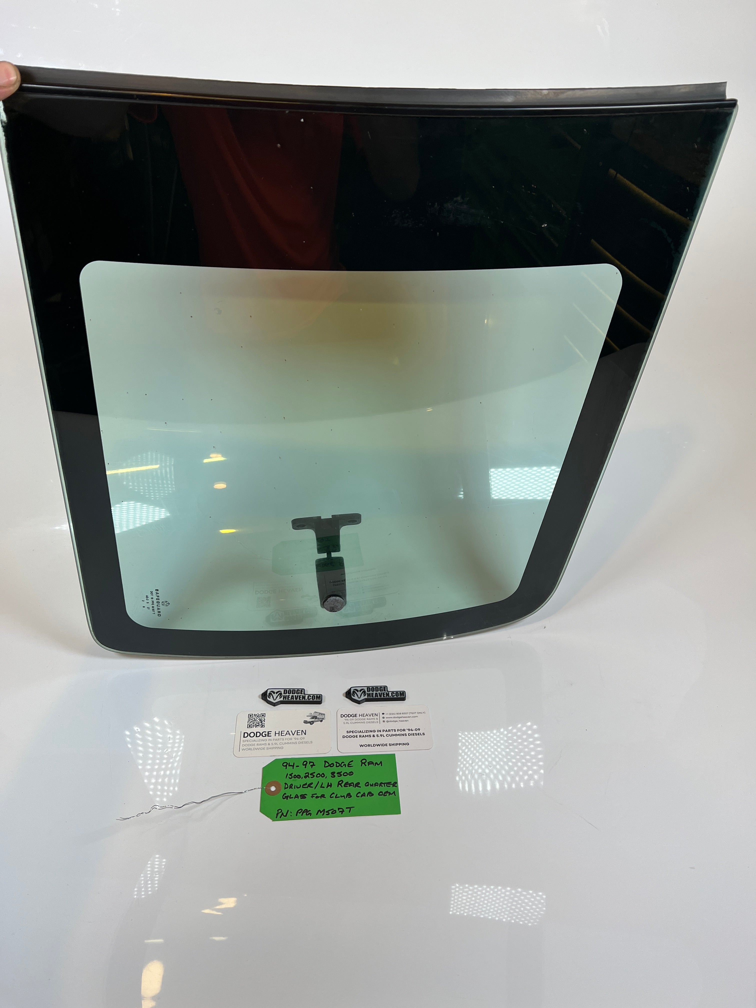 1994-1997 Dodge Ram Driver /  LH Rear Quarter Glass Club Cab