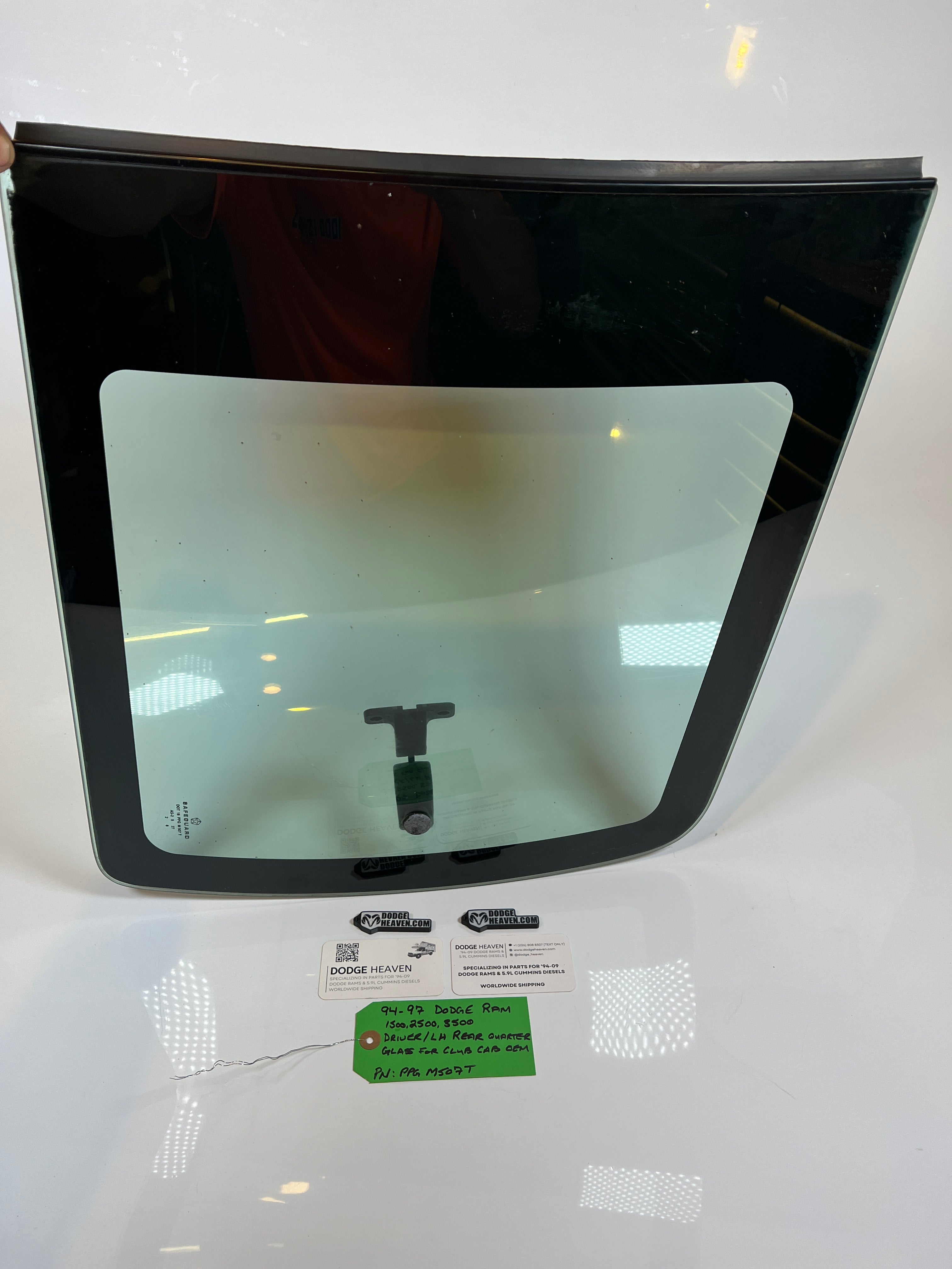 1994-1997 Dodge Ram Driver /  LH Rear Quarter Glass Club Cab