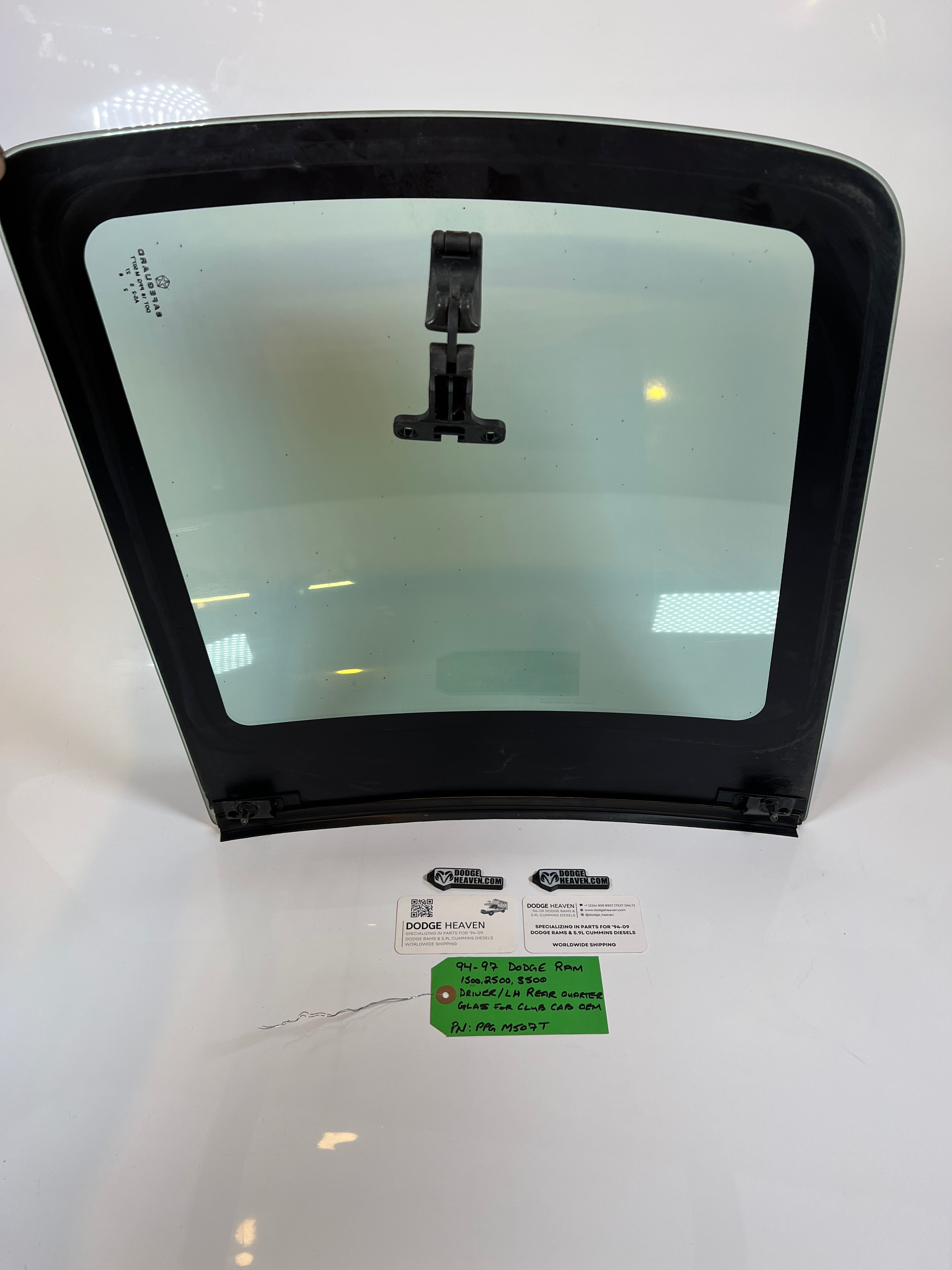 1994-1997 Dodge Ram Driver /  LH Rear Quarter Glass Club Cab