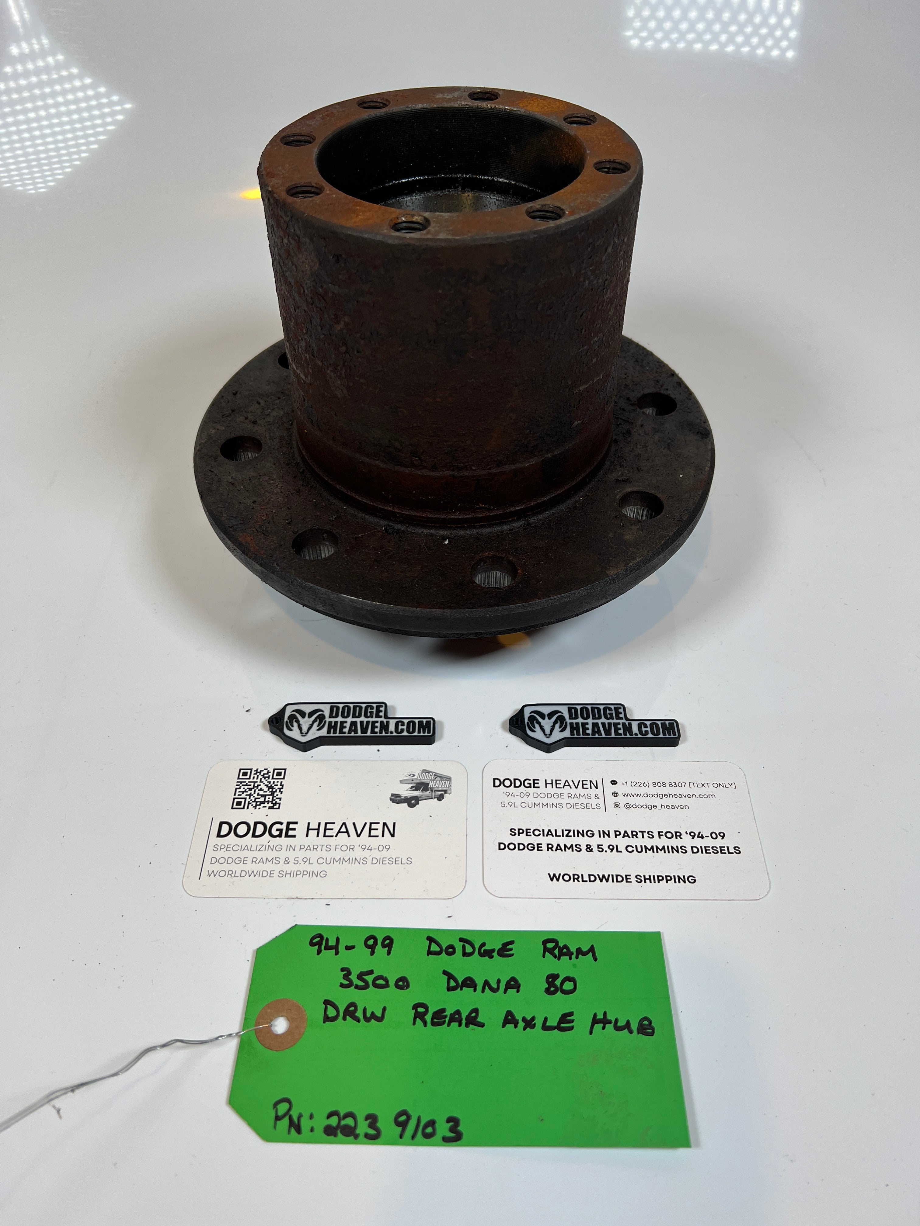 1994-1999 Dodge Ram 3500 Dana 80 Rear Axle Wheel Bearing Hub Dually