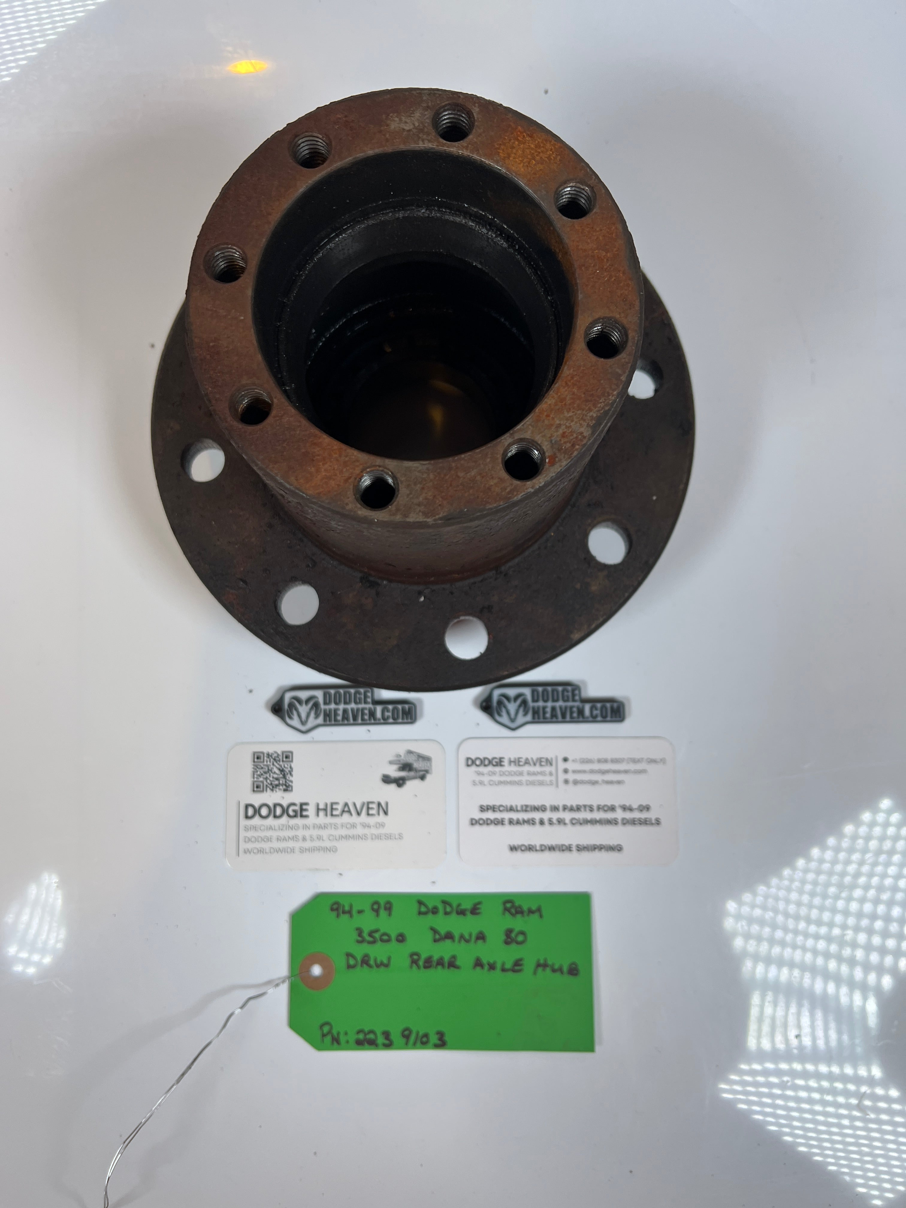 1994-1999 Dodge Ram 3500 Dana 80 Rear Axle Wheel Bearing Hub Dually