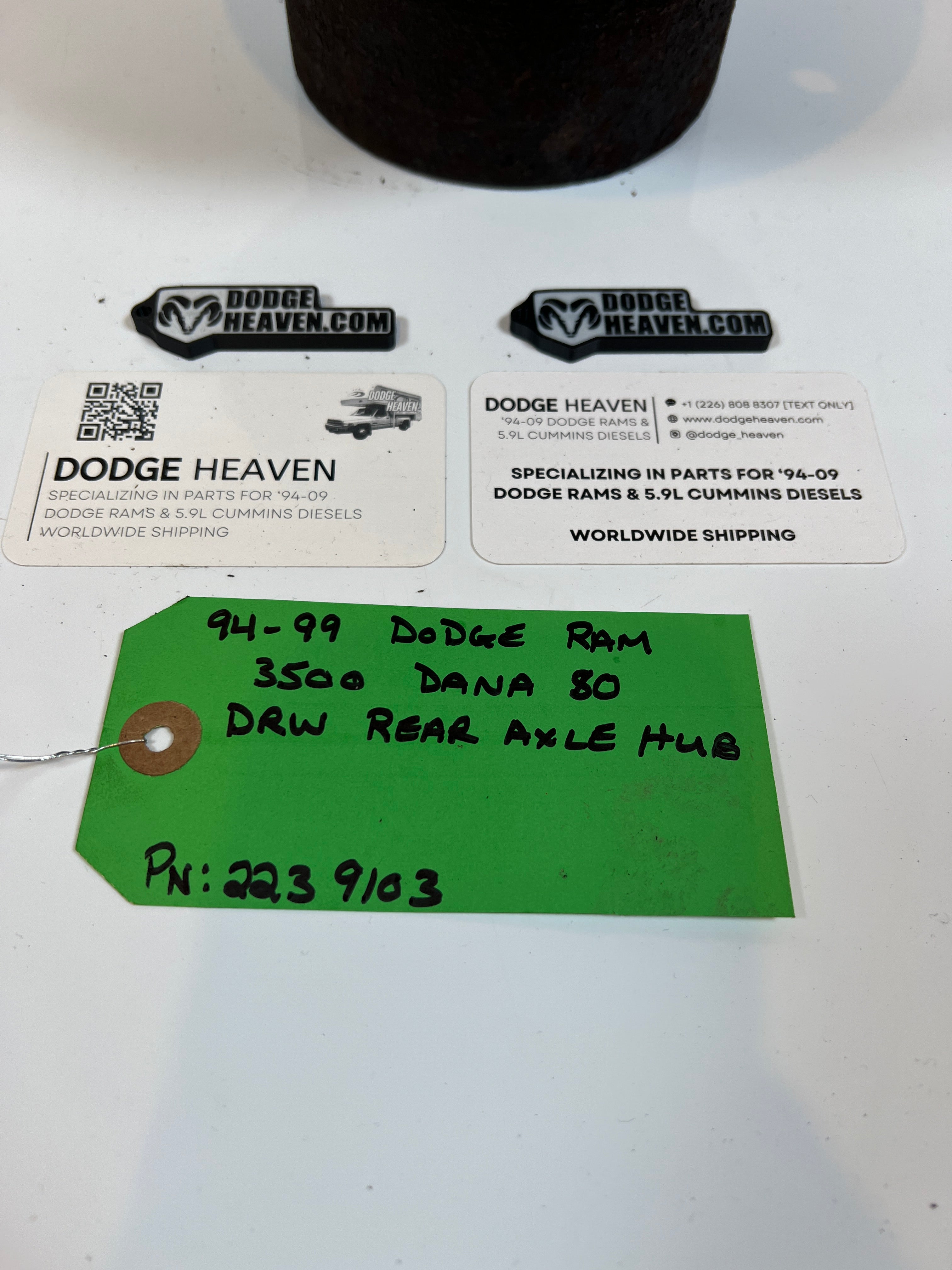 1994-1999 Dodge Ram 3500 Dana 80 Rear Axle Wheel Bearing Hub Dually