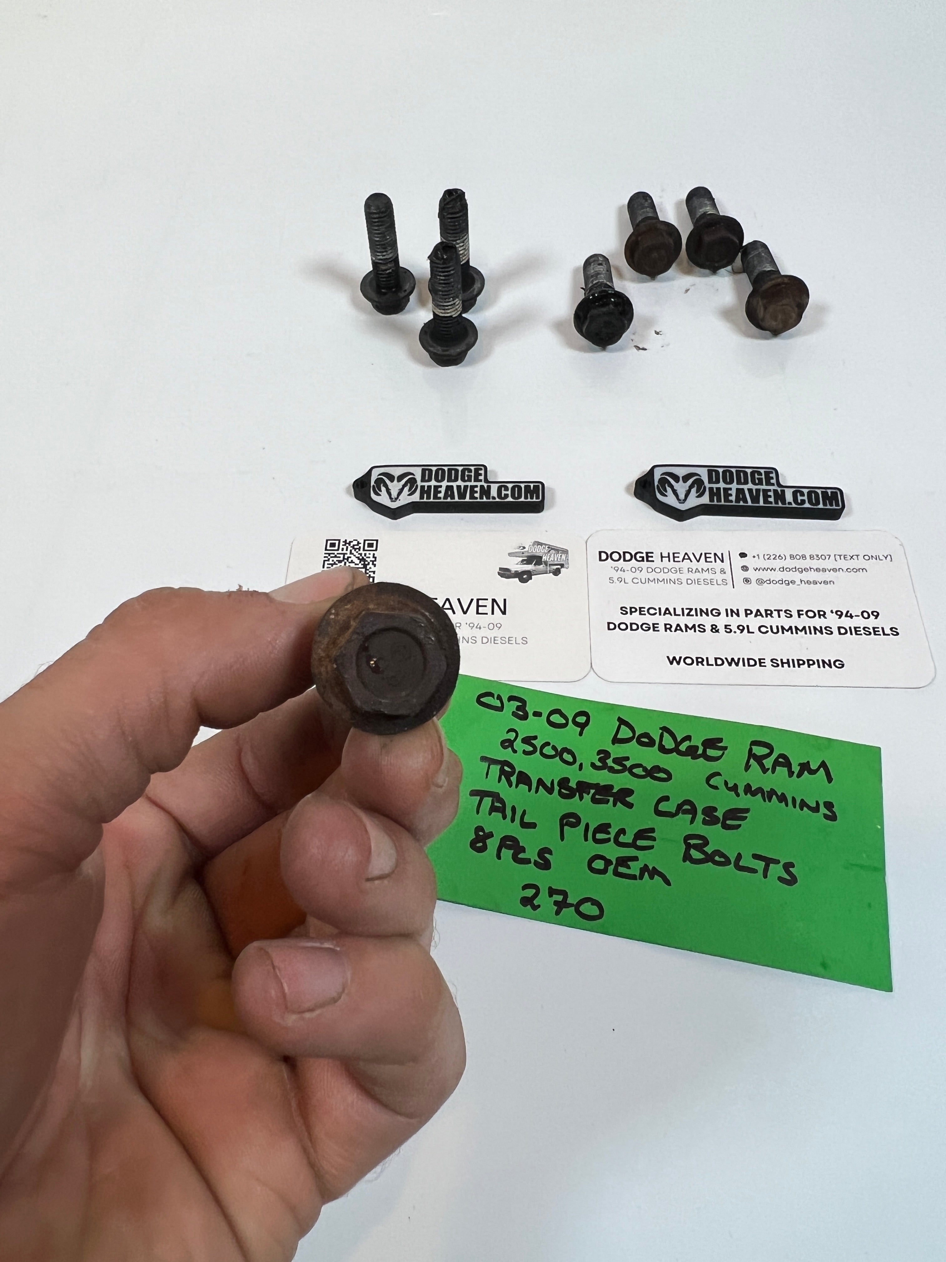 2003-2009 Dodge Ram 2500 3500 271D 273D Transfer Case Tail Housing Bolts 8Qty