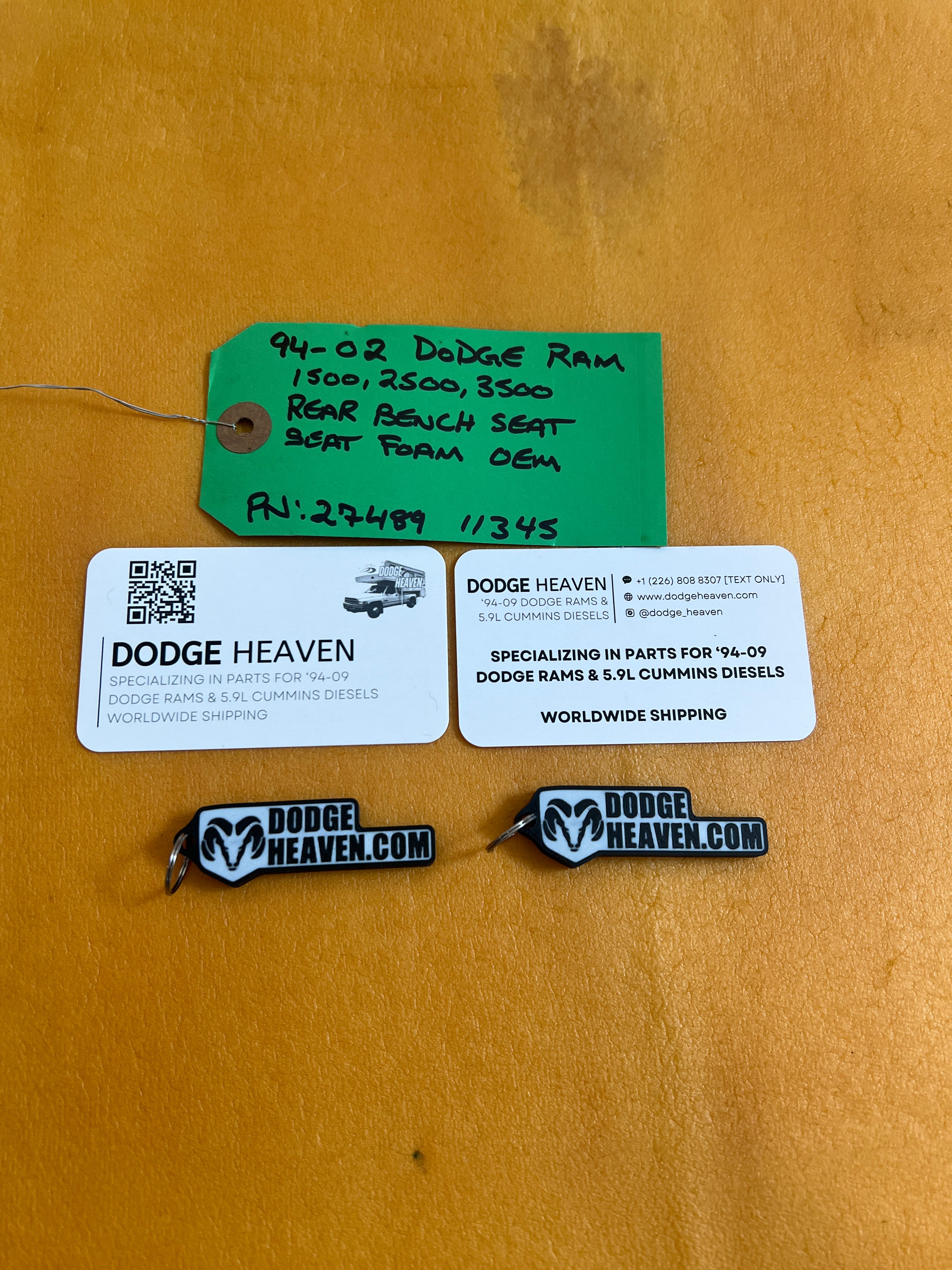 1994-2002 Dodge Ram Rear Bench Seat Foam Bottom 1500 2500 3500