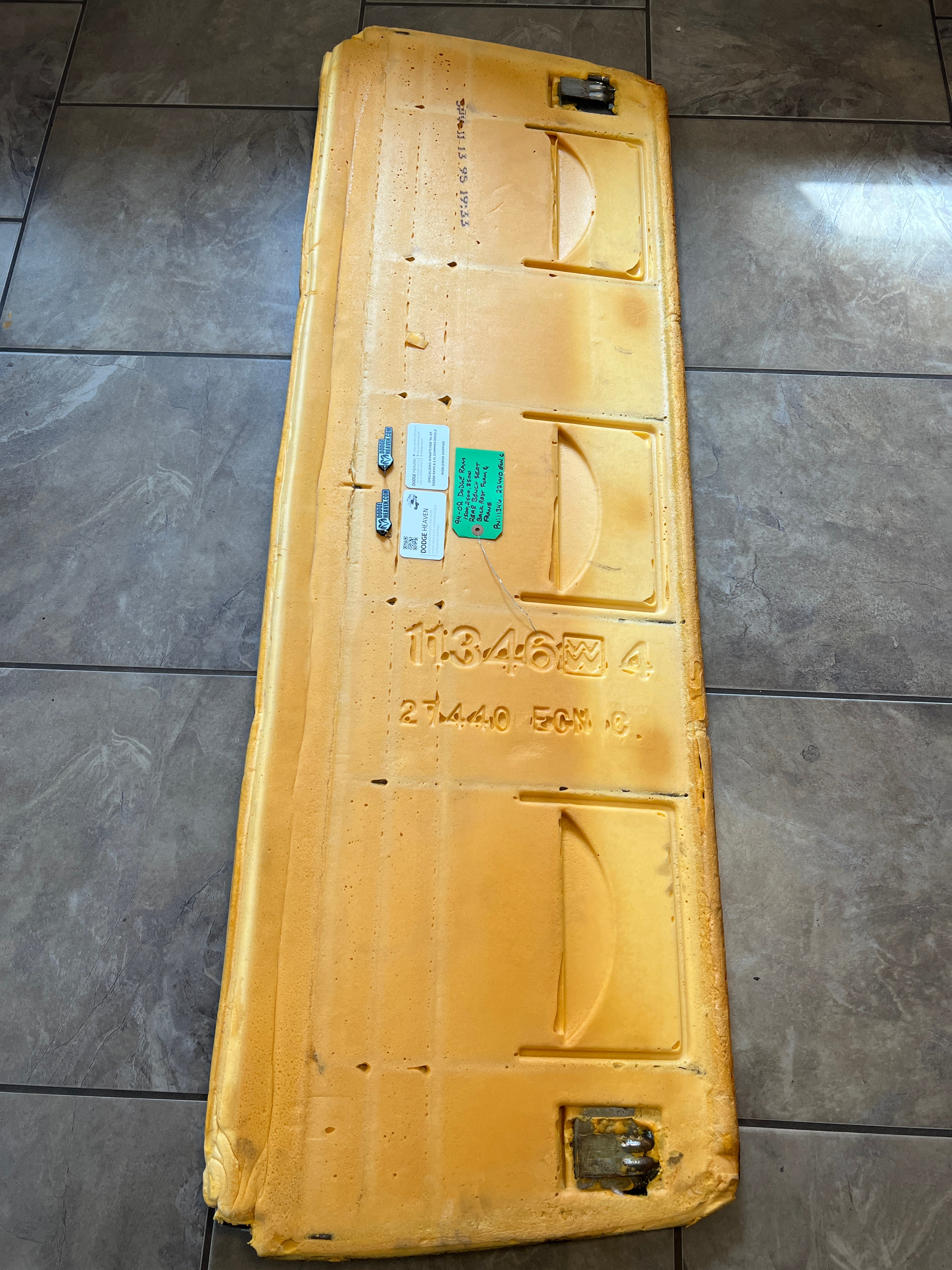 1994-2002 Dodge Ram Rear Bench Seat Back Foam & Frame 1500 2500 3500