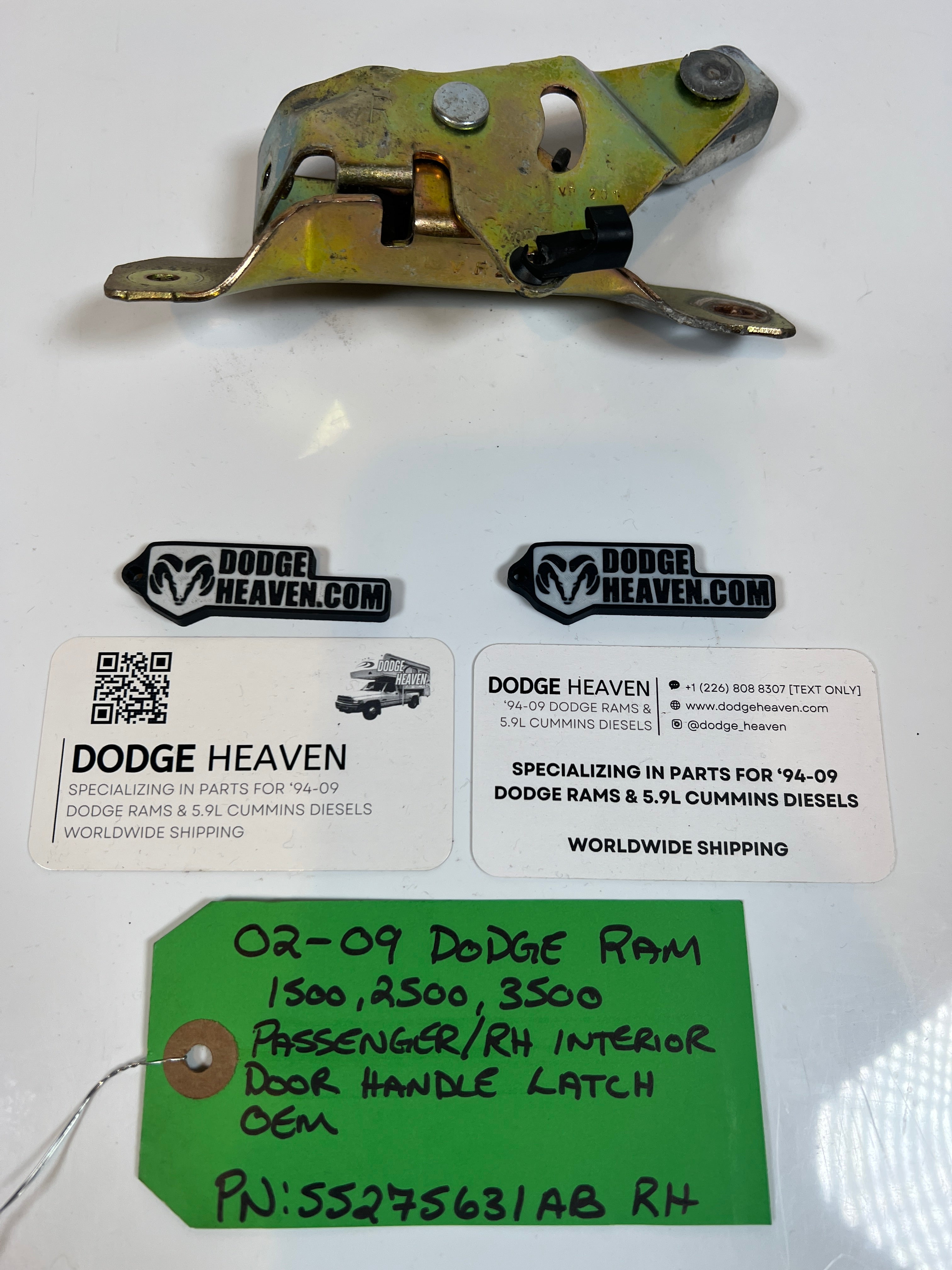 2002-2009 Dodge Ram Passenger Interior Door Handle Latch