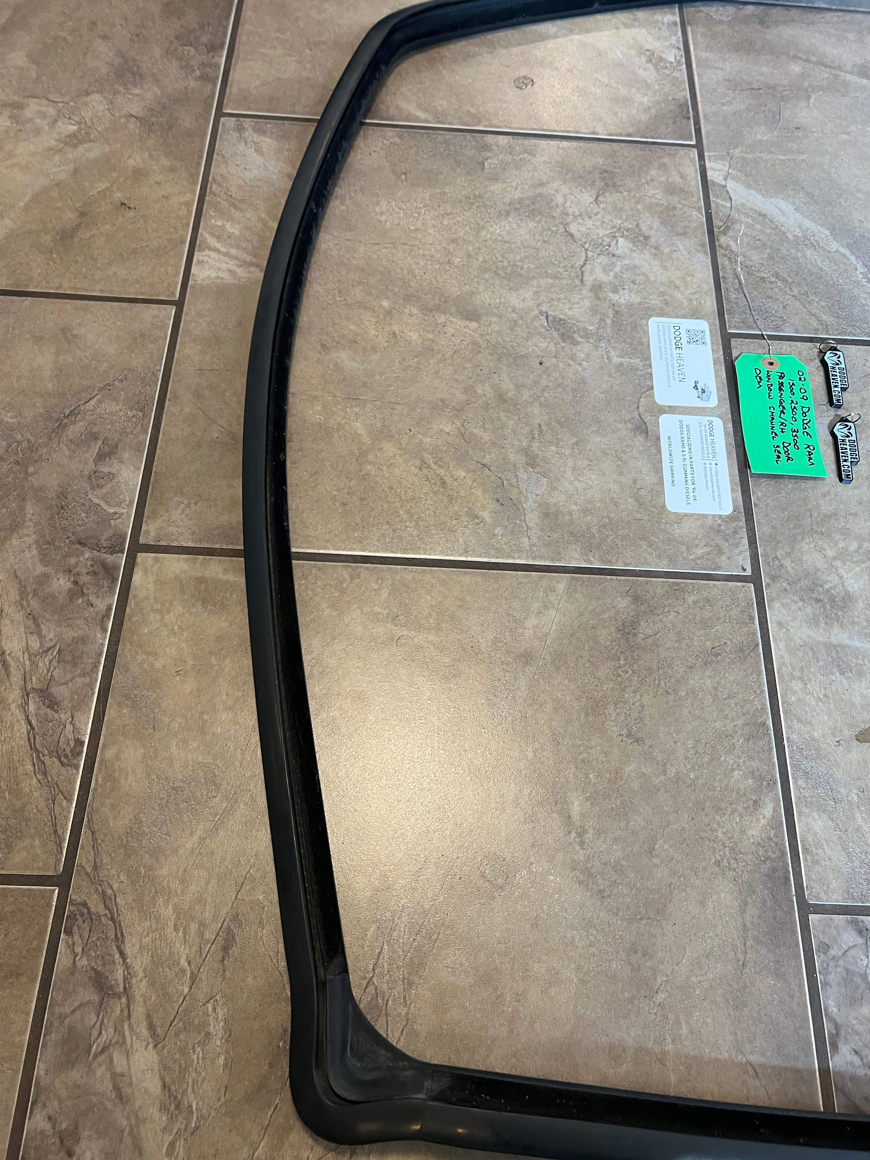 2002-2009 Dodge Ram Passenger Front Door Window Channel Seal