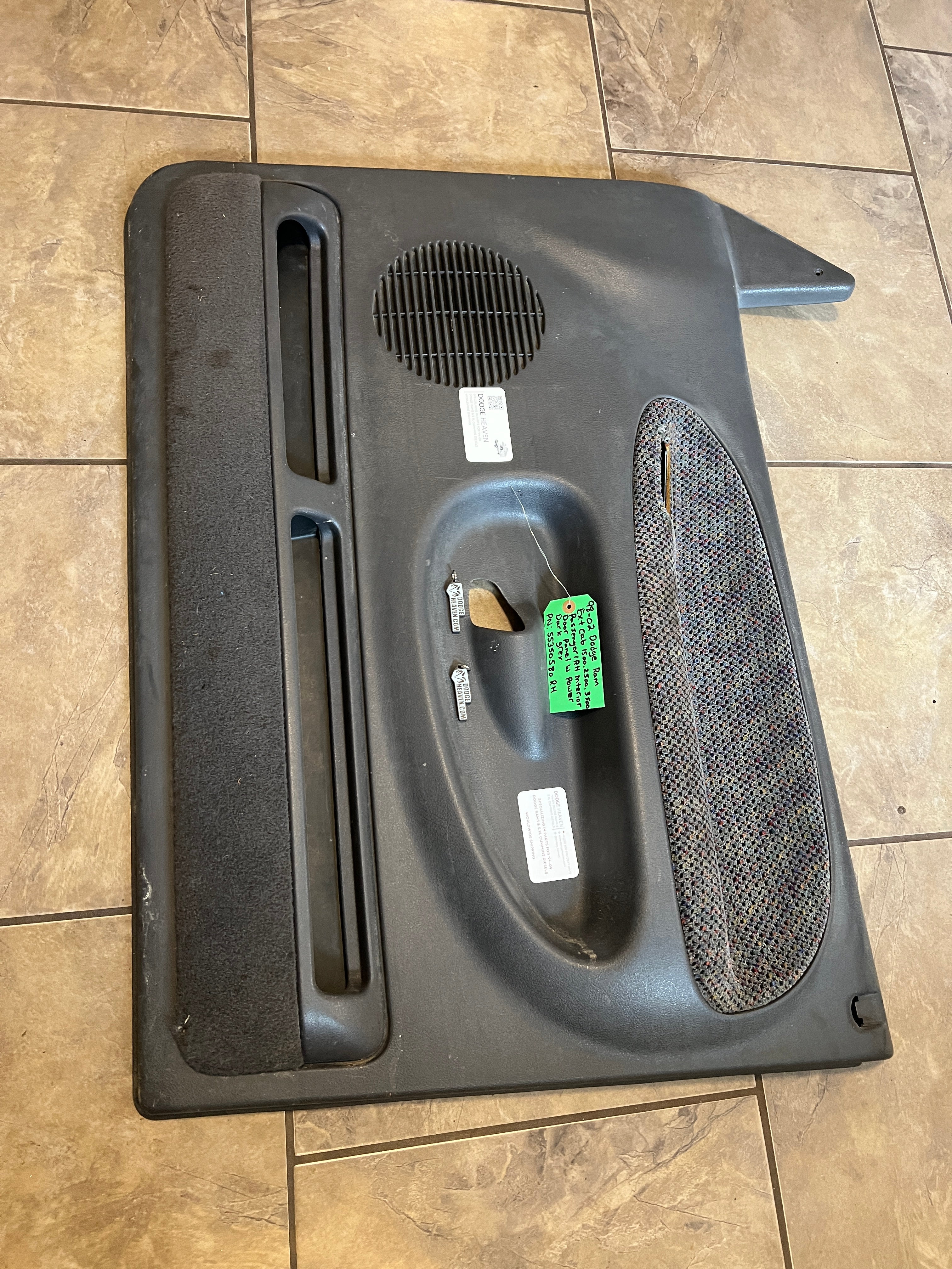 1998-2002 Dodge Ram Passenger Interior Door Panel Trim EXT Cab Dark Grey