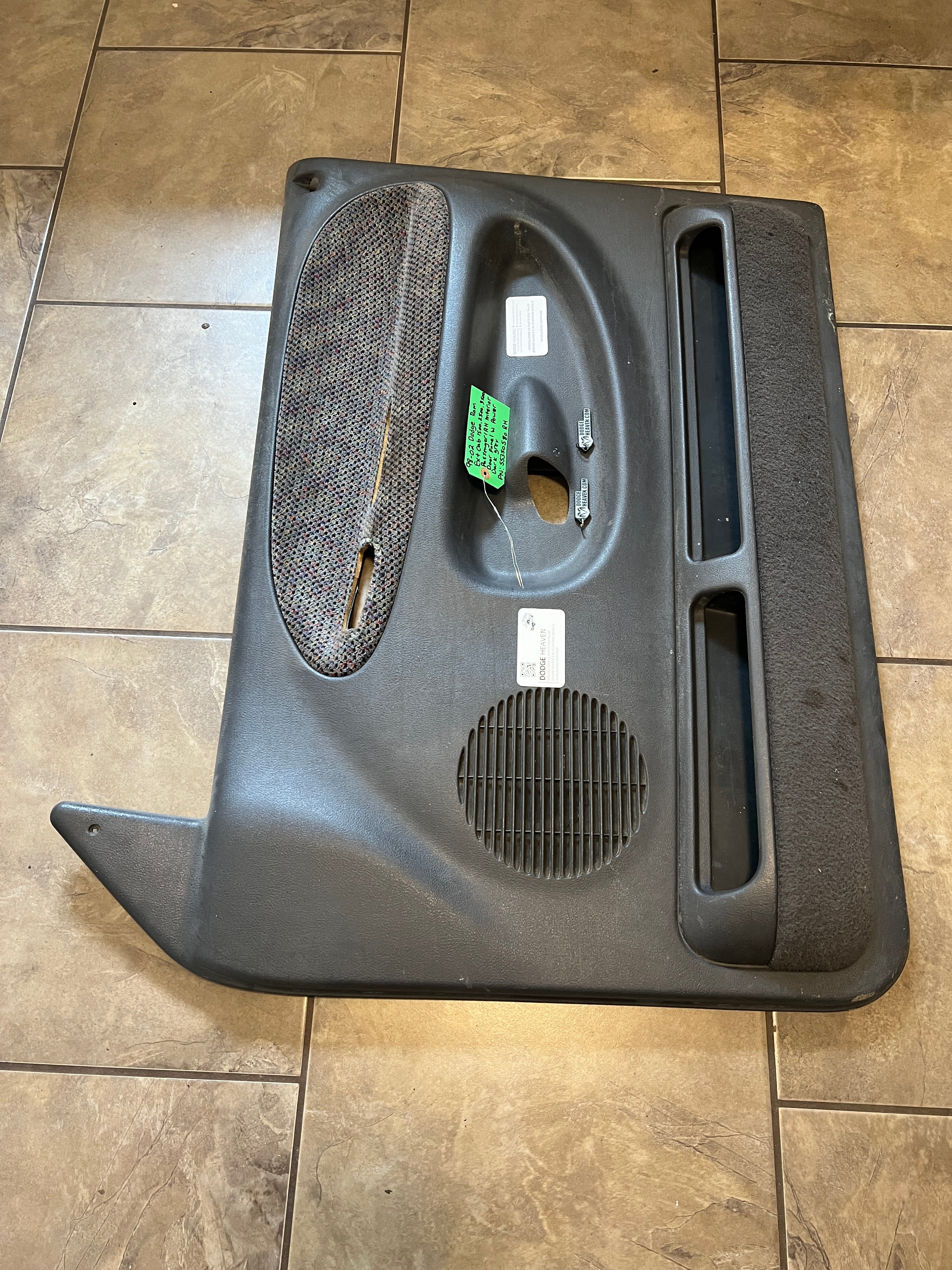 1998-2002 Dodge Ram Passenger Interior Door Panel Trim EXT Cab Dark Grey